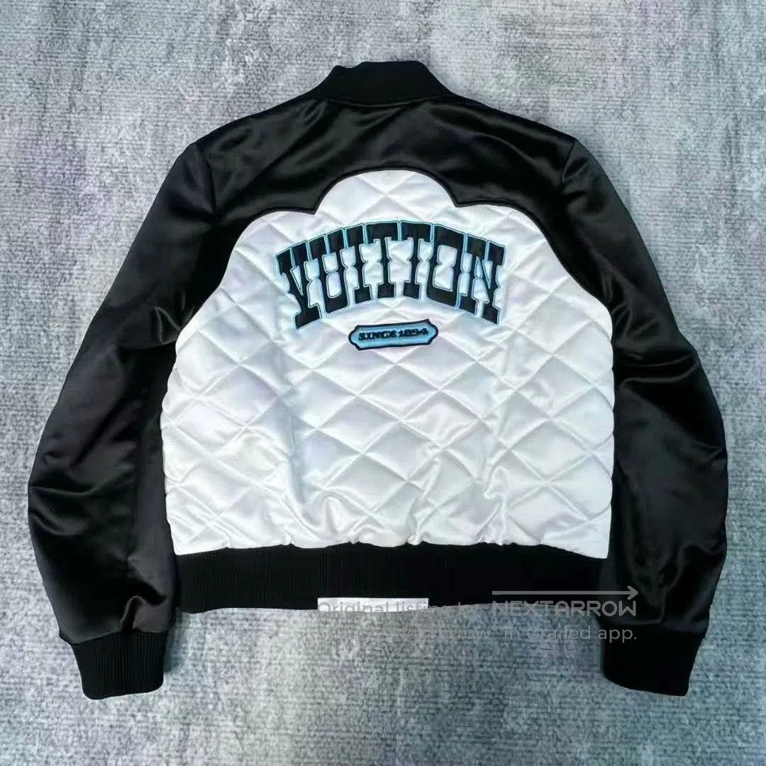 Louis Vuitton black and white logo baseball jacket. Size US M / EU 48-50 / 2 - 2 Thumbnail