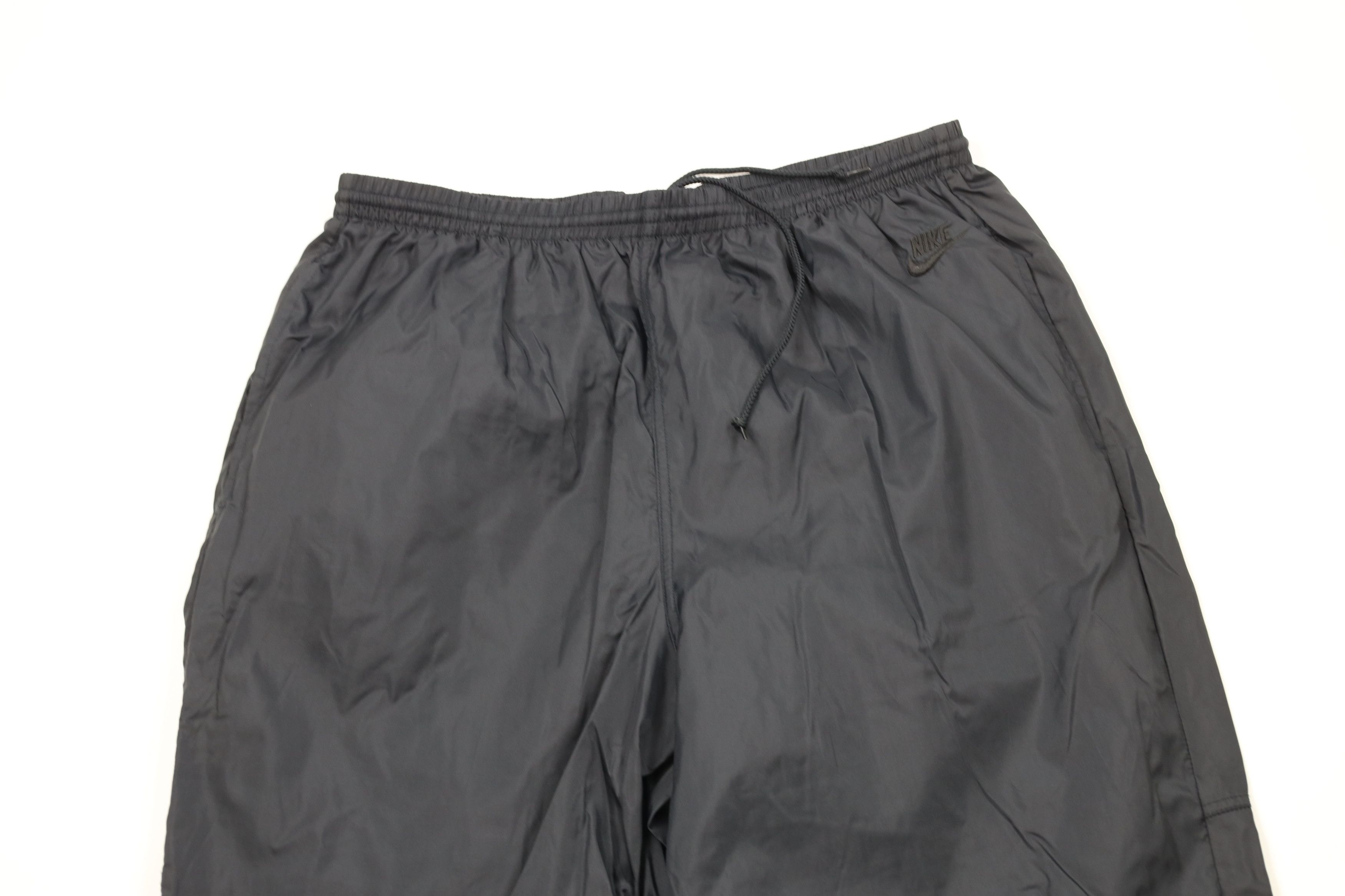 Nike × Vintage Vintage 90s Nike Mini Swoosh Windbreaker Joggers Pants Black Size US 38 / EU 54 - 2 Thumbnail