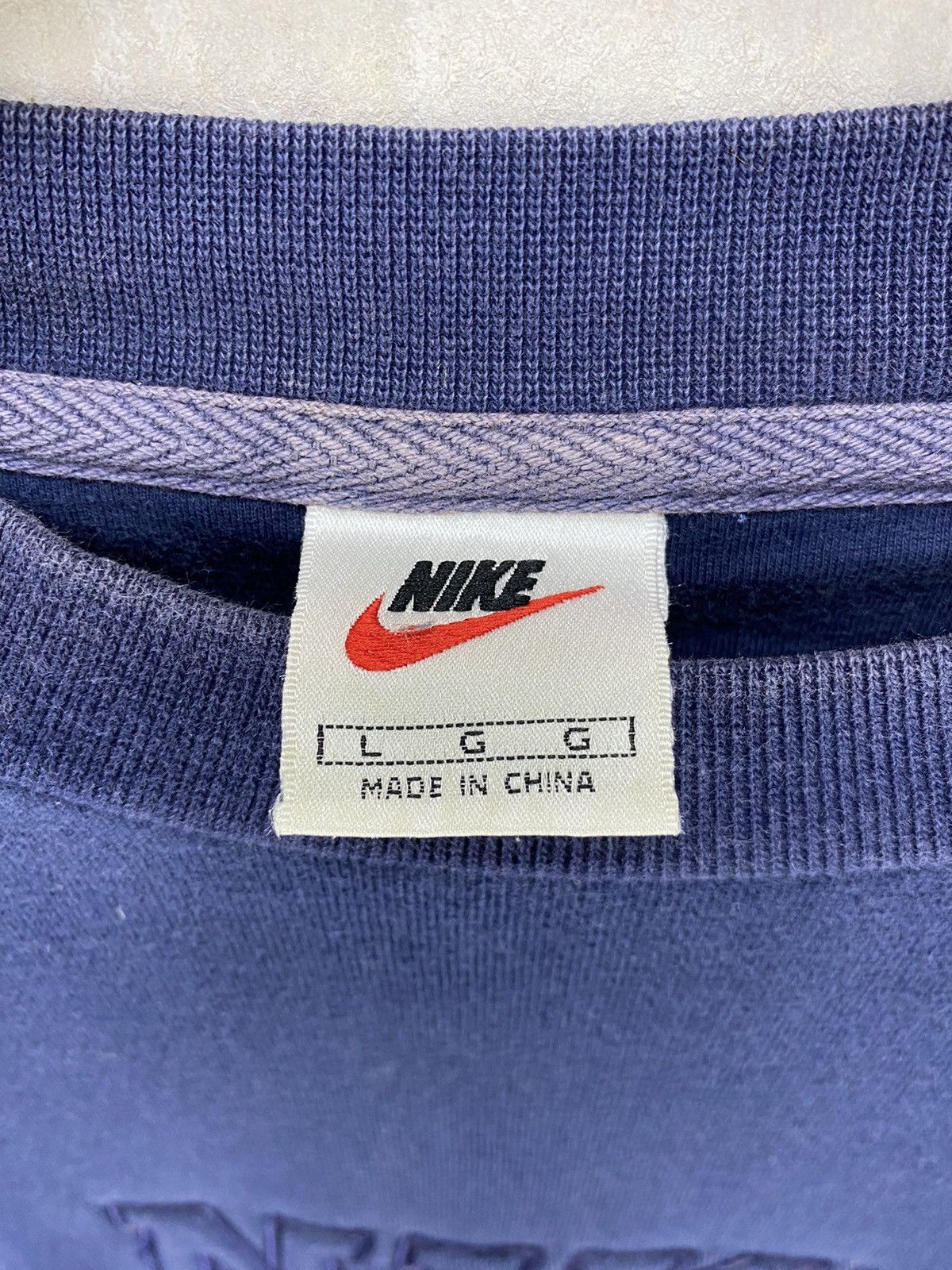 Nike × Vintage Vintage Nike 90s Sweatshirt Spellout Pullover Jumper Size L Size US L / EU 52-54 / 3 - 7 Thumbnail