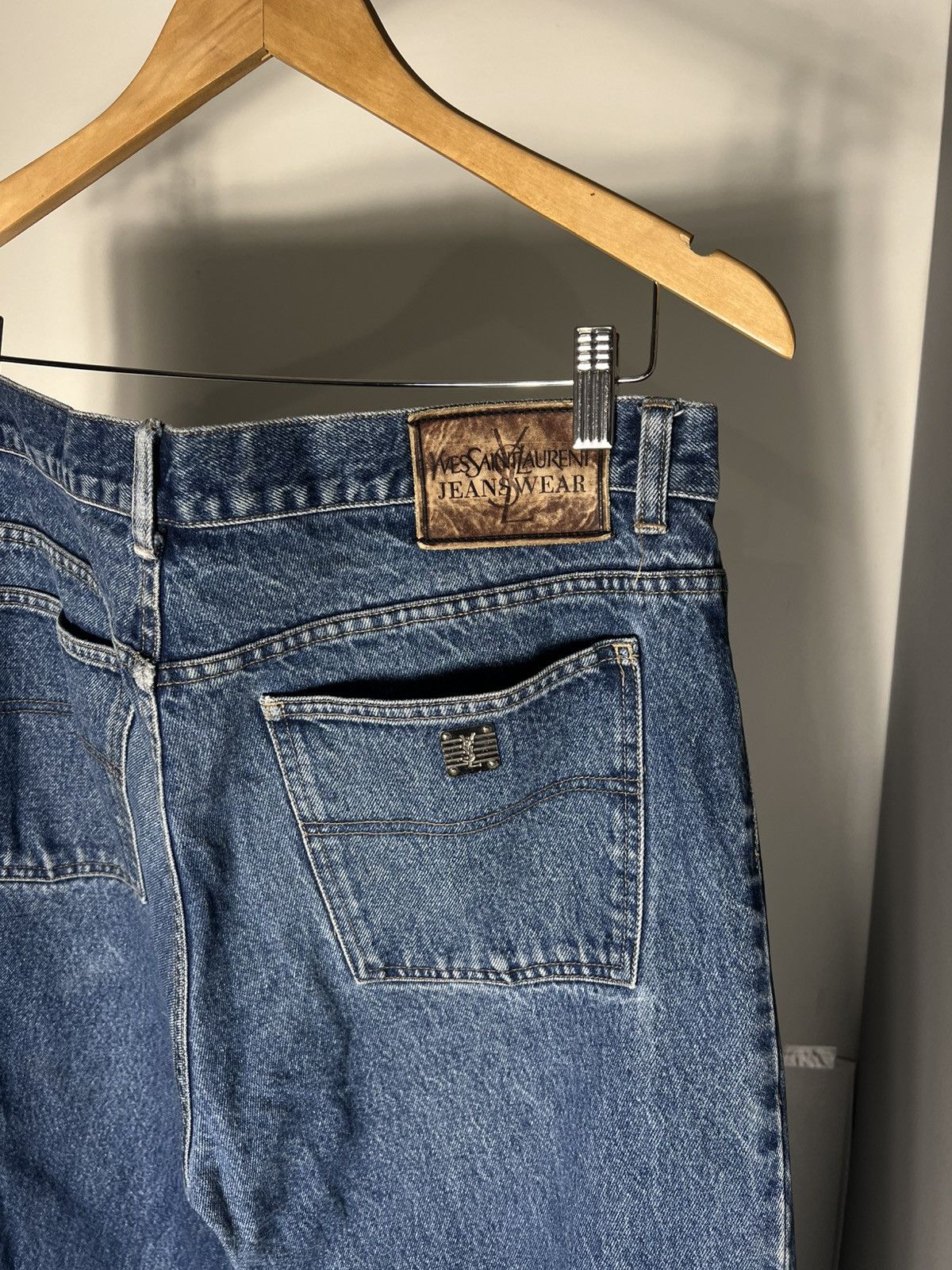 Saint Laurent Paris VINTAGE YVES SAINT LAURENT PARIS RETRO DENIM JEANS WEAR 90s Size US 38 / EU 54 - 24 Thumbnail