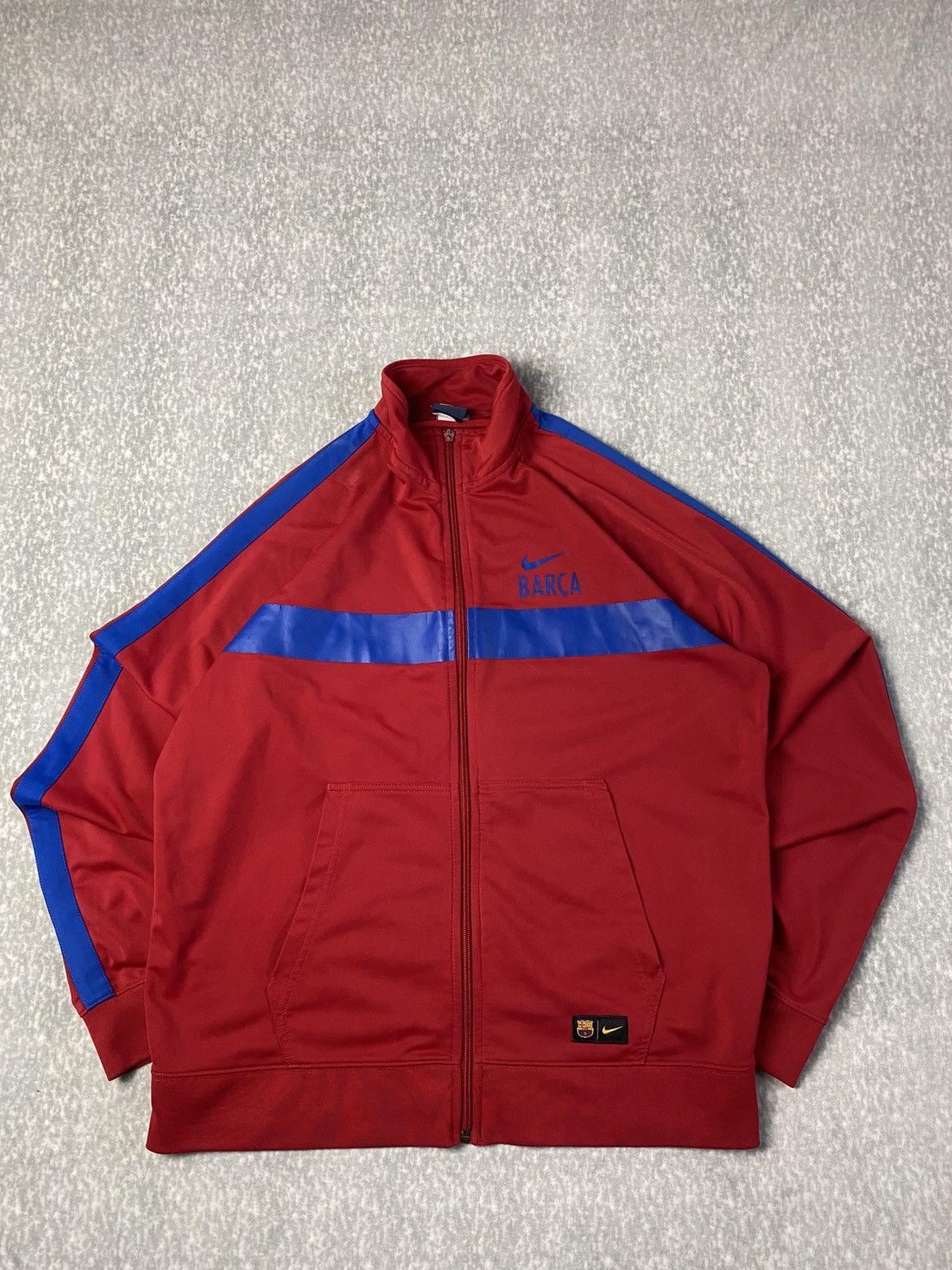 Nike Vintage 90's Nike Nike FC Barcelona Barca Track Jacket Size US L / EU 52-54 / 3 - 1 Thumbnail