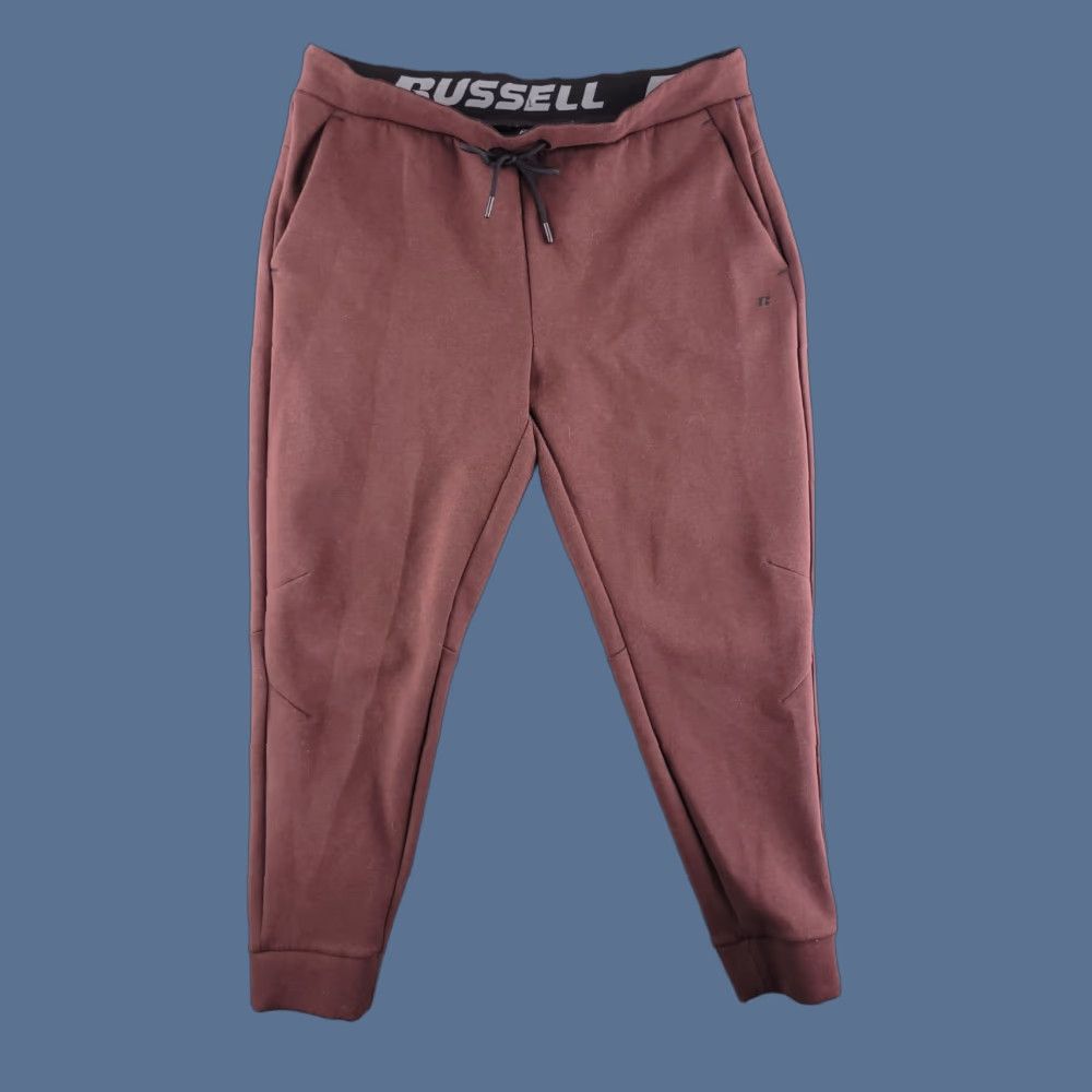 Vintage Russell Sweatpants Mens Large Red Drawstring Tapered Crop Waist 36-38 Joggers Pants Tailor Fit Activewear Size US 36 / EU 52 - 1 Thumbnail