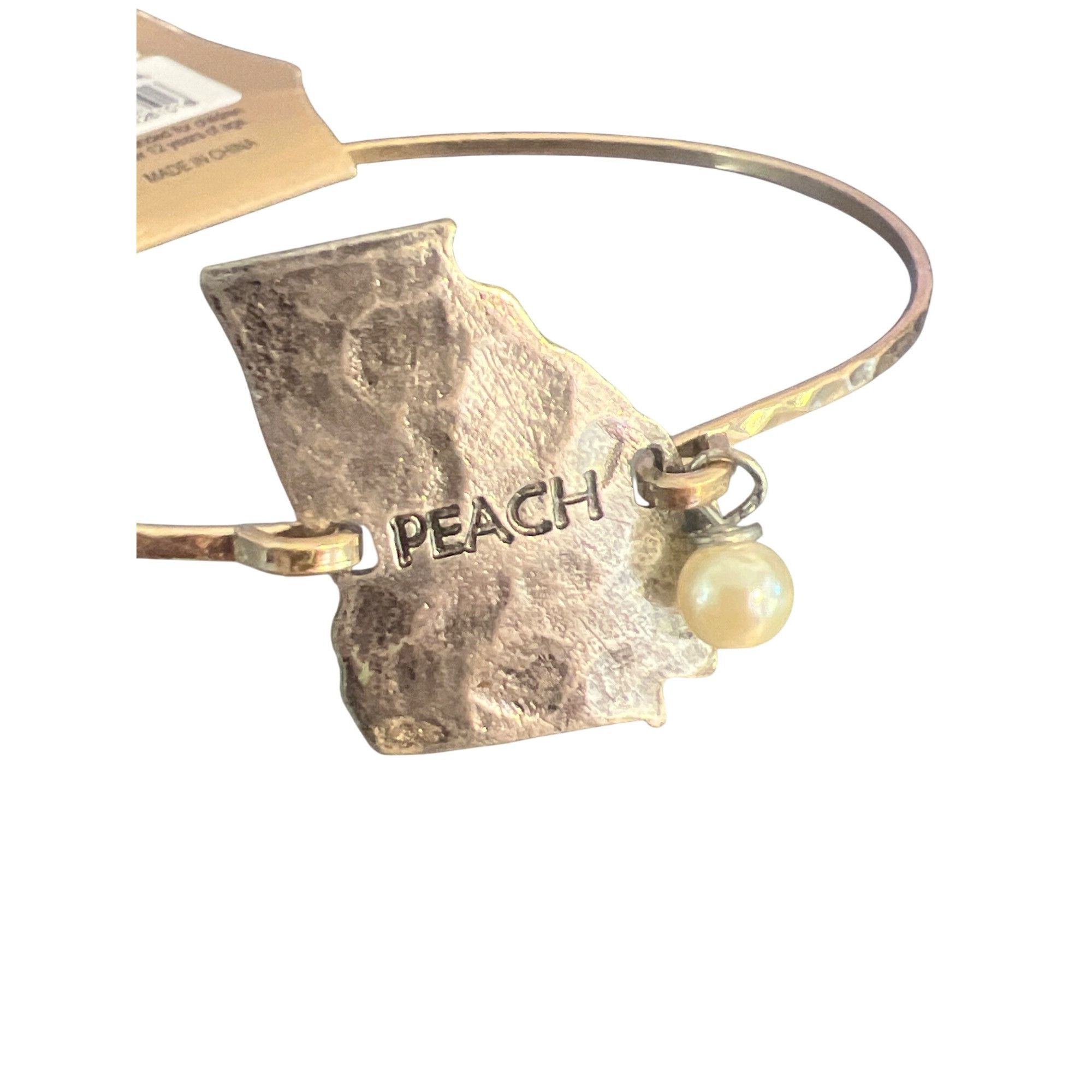 Other Georgia Peach Charm Bracelet By Crave Gold Tone Bangle Faux Size ONE SIZE - 2 Thumbnail