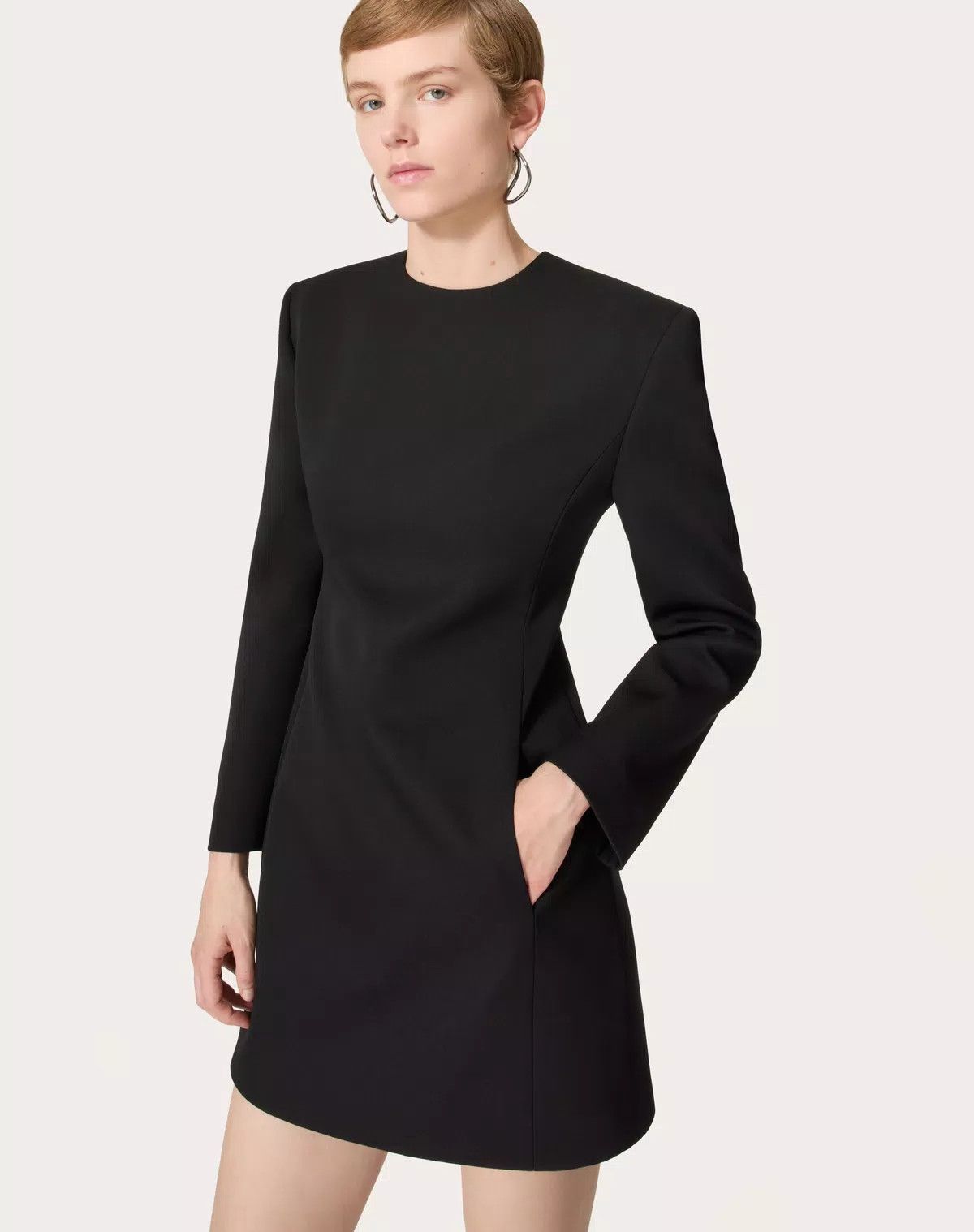 Valentino o1s1wg110426 Grisaille Short Dress in Nero Size XS / US 0-2 / IT 36-38 - 5 Thumbnail