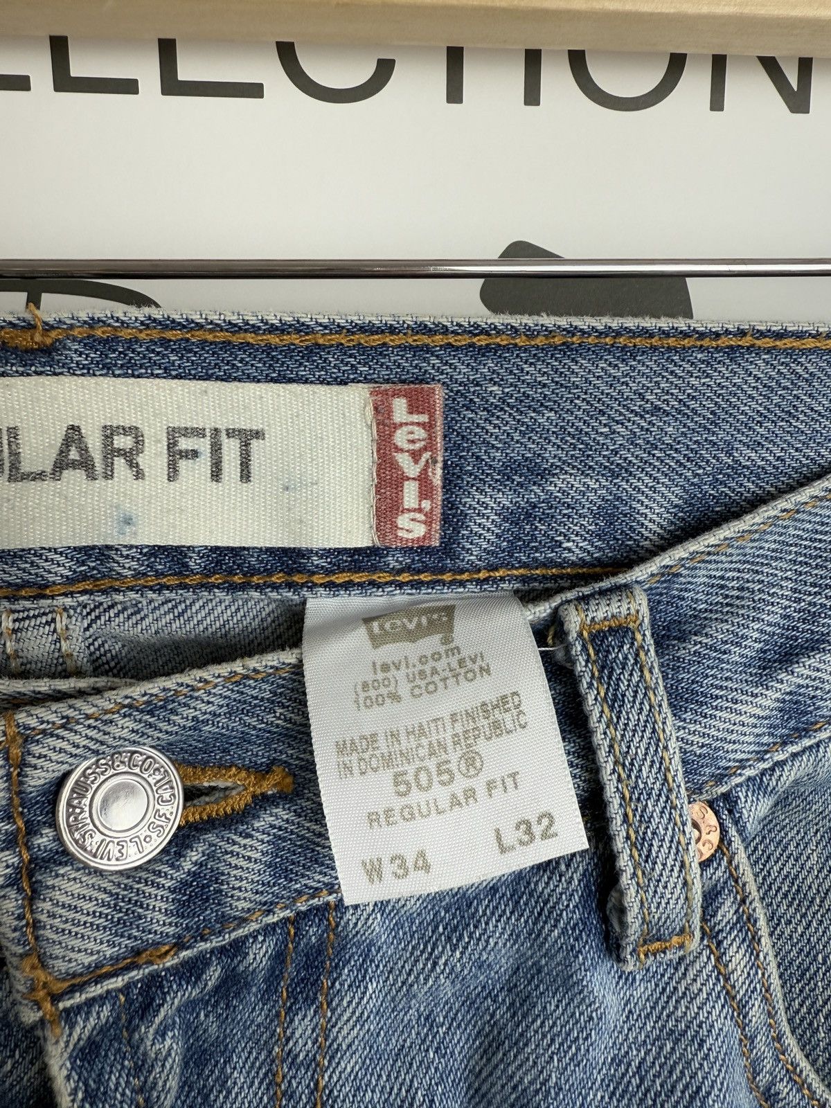 Levi's × Vintage Vintage Levi’s 505 wide leg babyblue denim jeans pants 34x32 Size US 34 / EU 50 - 7 Thumbnail
