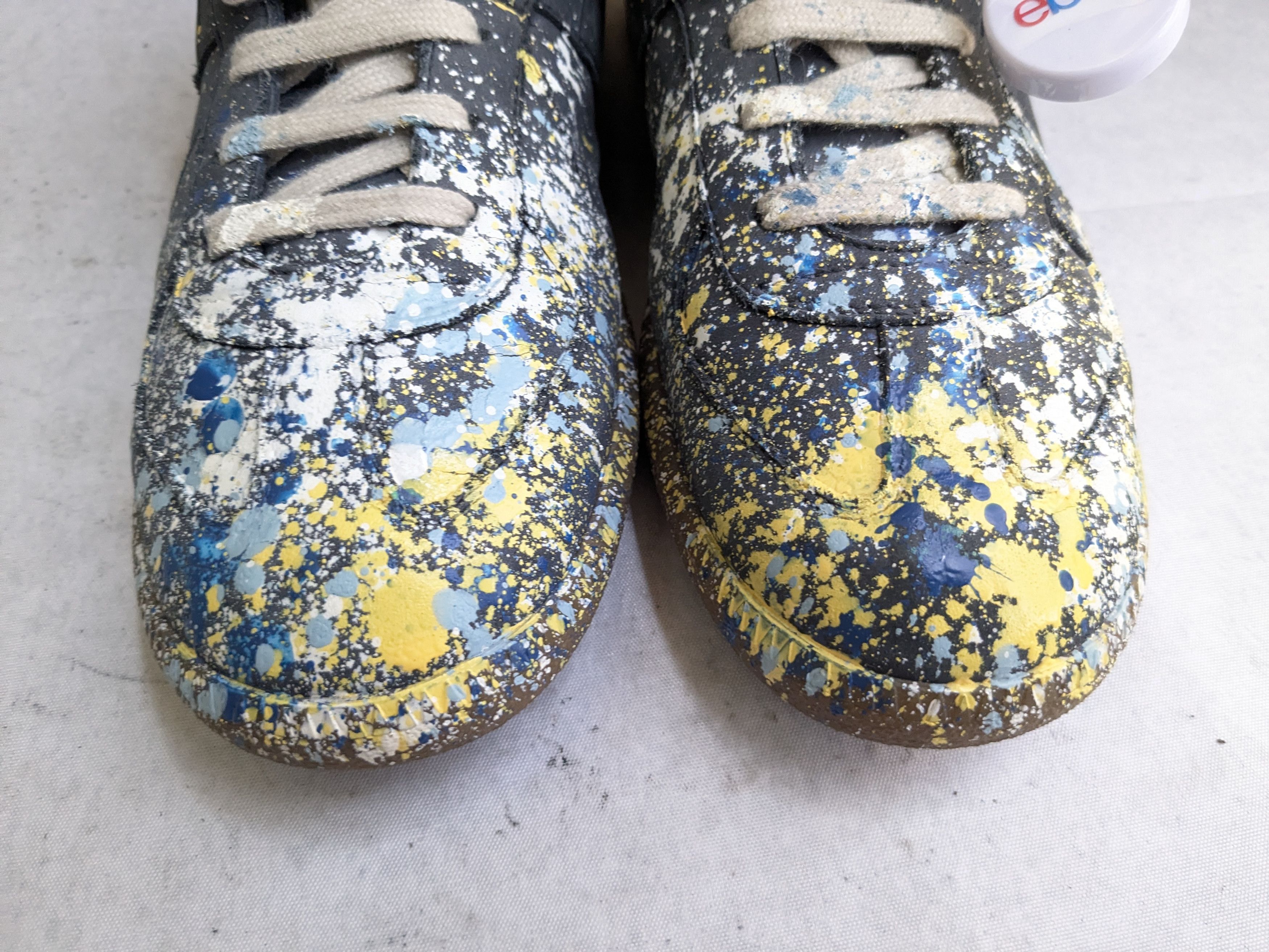 Maison Margiela Maison Margiela GAT Replica Blue Paint Splatter 10 43 Low Size US 10 / EU 43 - 3 Thumbnail