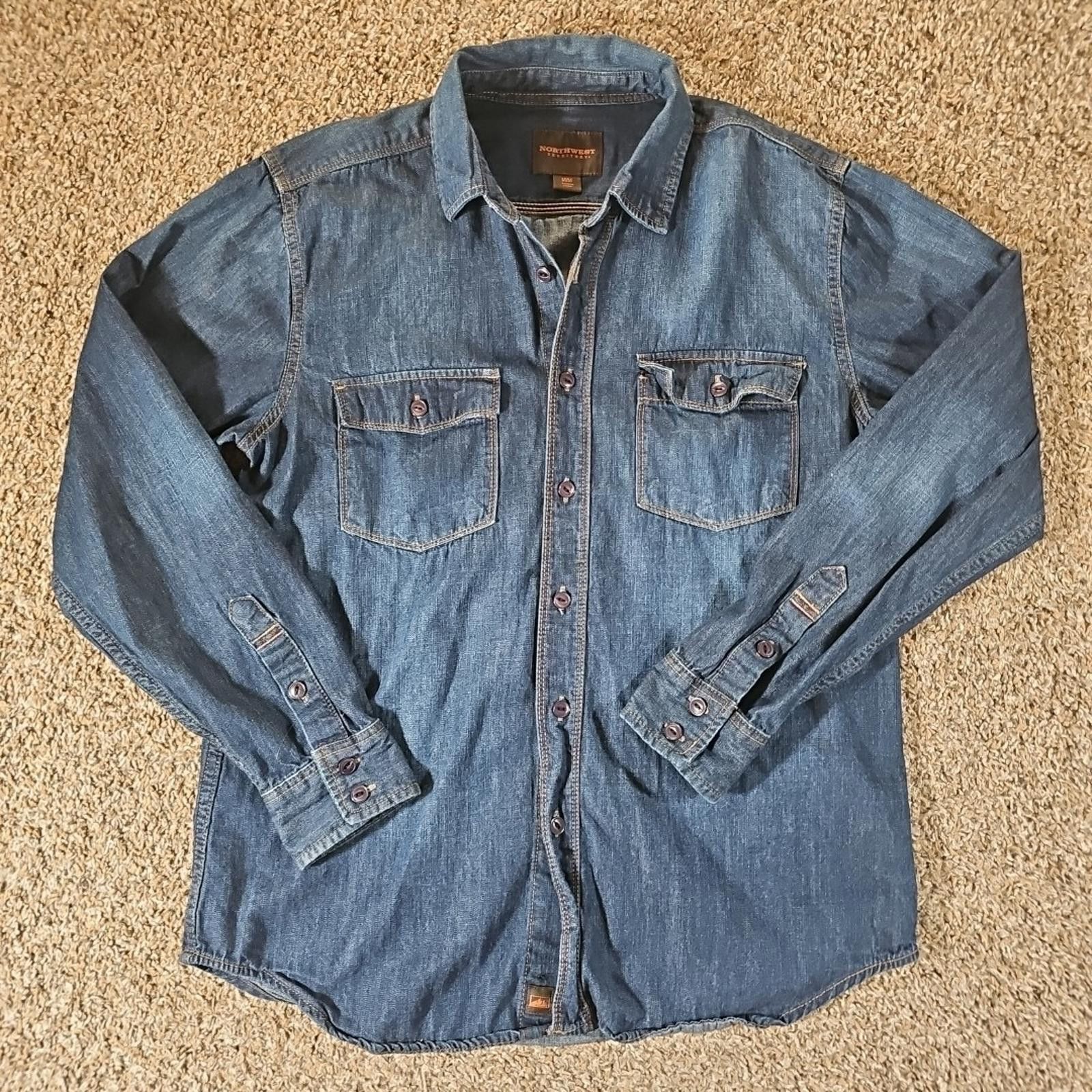 Northwest Territory Northwest Territory M Denim Button Up Shirt Size US M / EU 48-50 / 2 - 1 Thumbnail