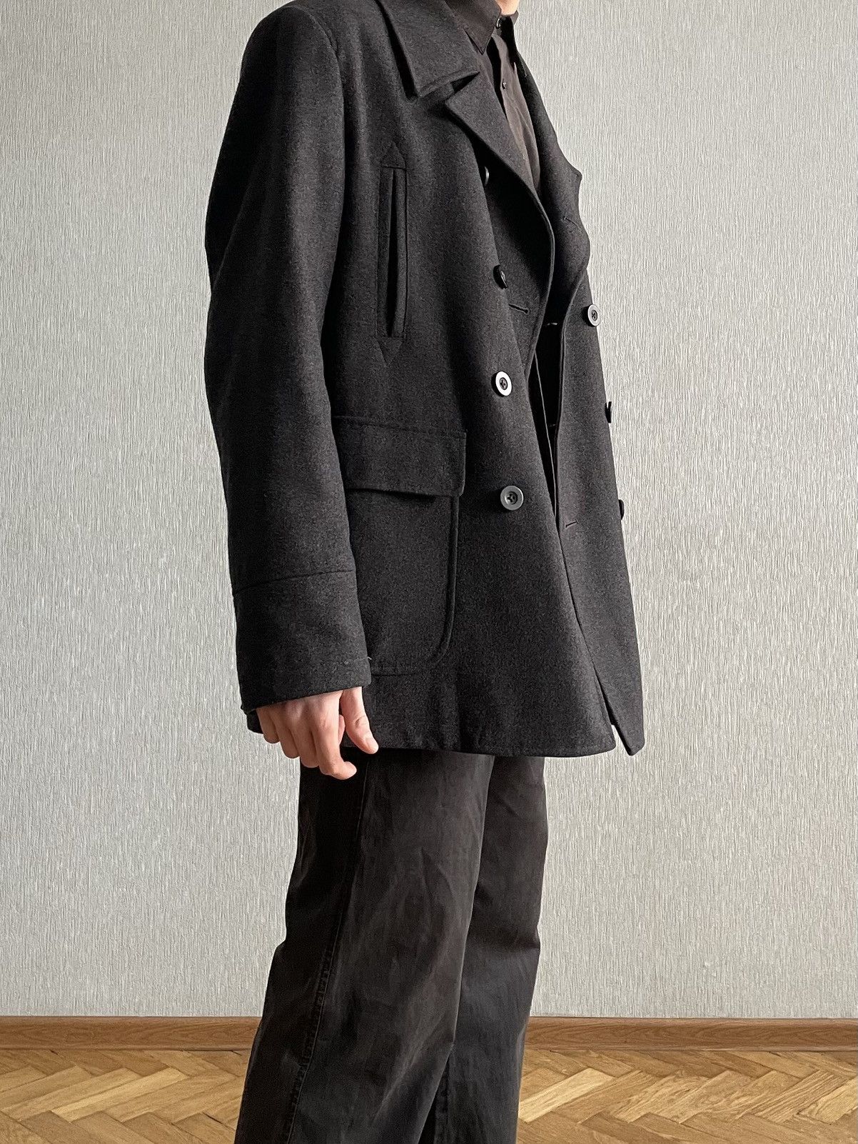 Vintage A Woolen Cold Gray 1/2 Coat Heavyweight Jacket Size US L / EU 52-54 / 3 - 5 Thumbnail