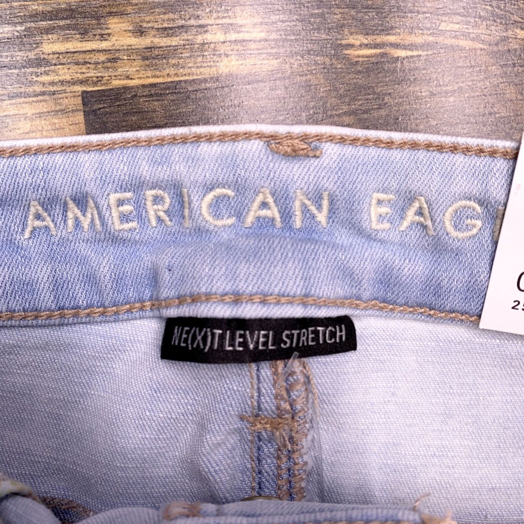 American Eagle Outfitters American Eagle Outfitters Shortie Womens 0 Denim Stretch High Rise 25 Inseam 4 in Blue 5-Pocket NWT Size 25" / US 0 / IT 36 - 3 Thumbnail