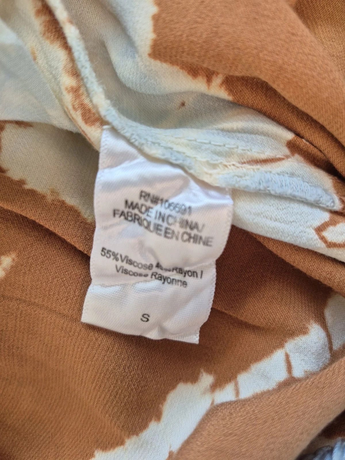 Young Fabulous & Broke YFB Pants Satin Copper Print Wide Leg Pull On Gift Party Size 28" / US 6 / IT 42 - 8 Thumbnail