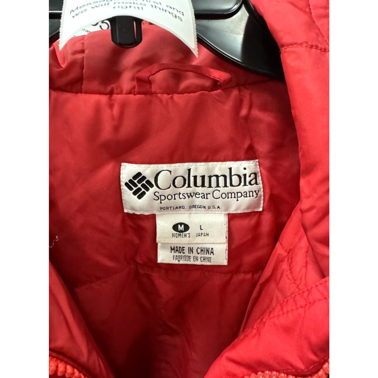 Etro Columbia Womens Medium Red Windbreaker Hooded Full Zip Retro 90s Style Jacket Size M / US 6-8 / IT 42-44 - 3 Thumbnail