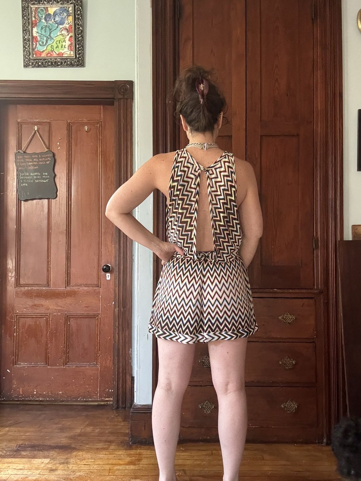 Missoni Missoni Mare Rainbow & Black Zigzag Romper, Size 42 Size 28" / US 6 / IT 42 - 3 Thumbnail