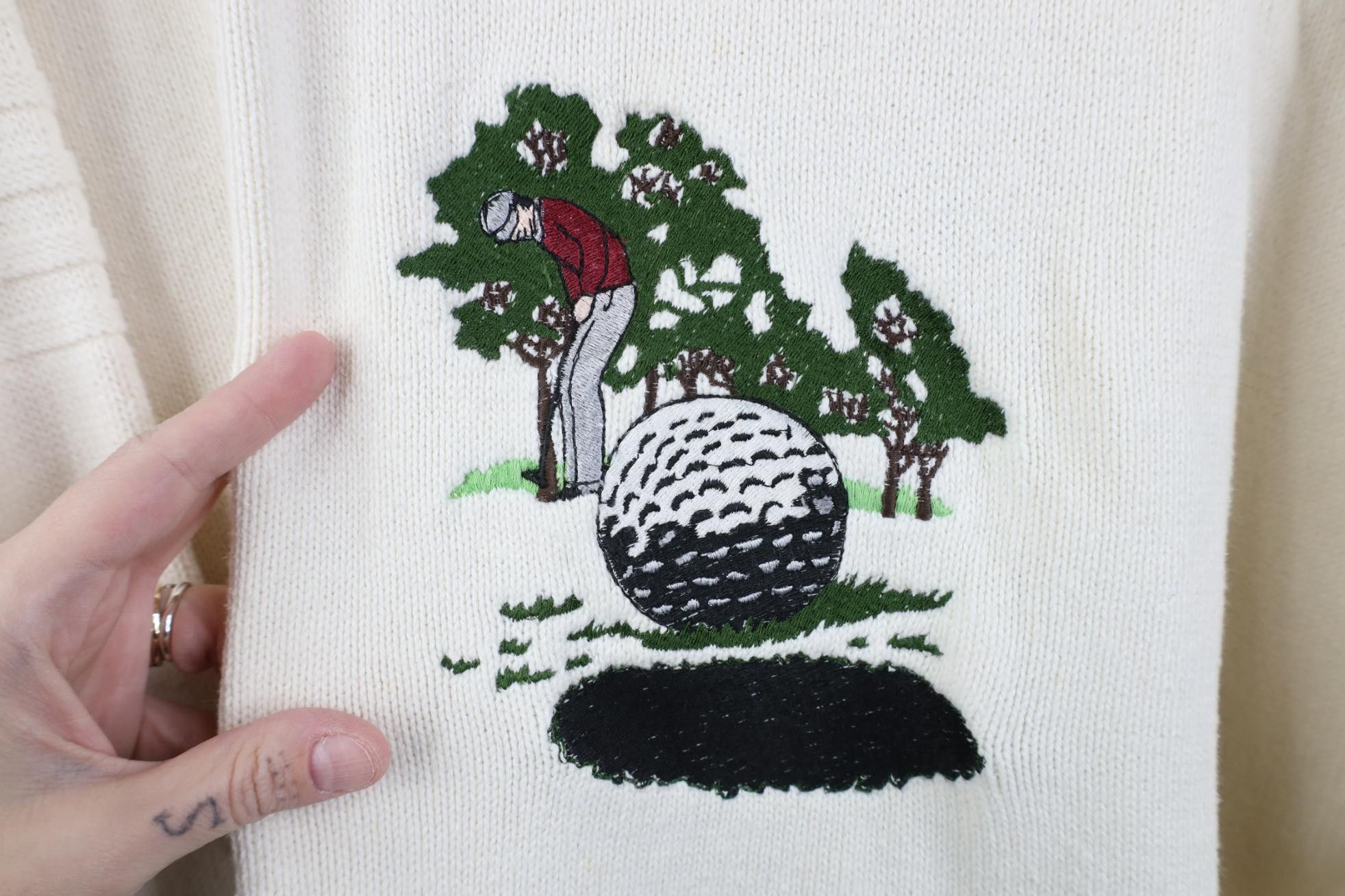 Vintage Vintage 90s Streetwear Golf Golfing Crewneck Sweater USA Size US L / EU 52-54 / 3 - 4 Thumbnail