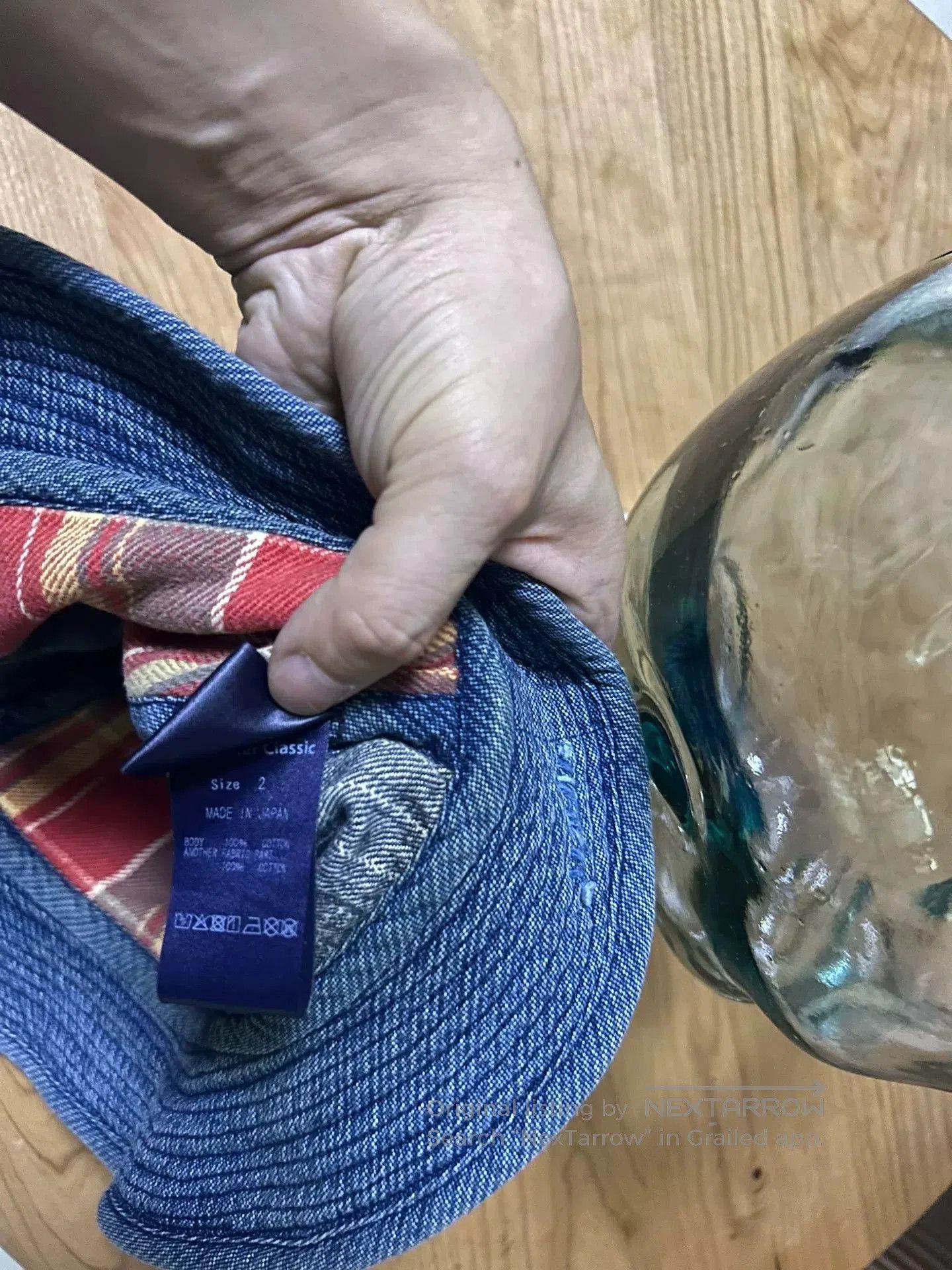 Porter Classic classic denim bucket hat for summer style. Size ONE SIZE - 6 Thumbnail