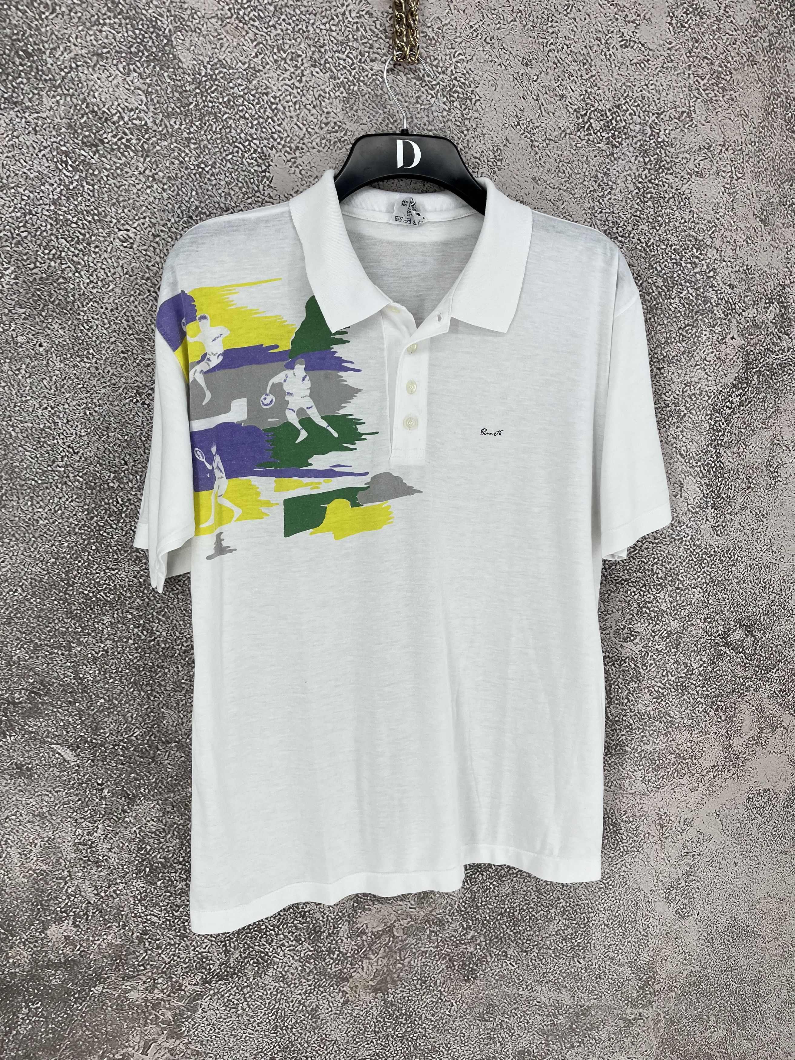 Vintage Vintage Size L Polo Tenis Shirt Polo Shirt Pattern 80s 90s Size US L / EU 52-54 / 3 - 2 Thumbnail