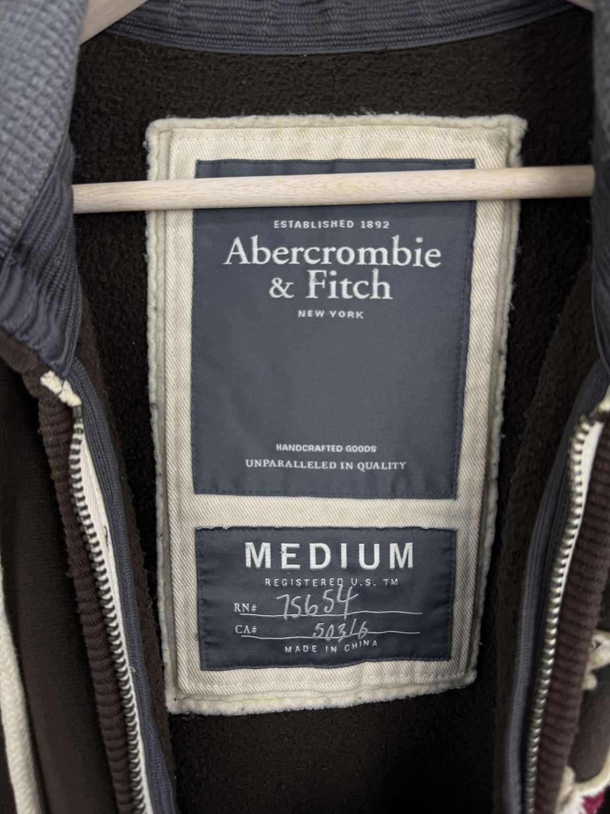 Abercrombie & Fitch 🇺🇸 Y2K Abercrombie Fitch Distressed Hoodie Opium Style Rare Size US M / EU 48-50 / 2 - 7 Thumbnail