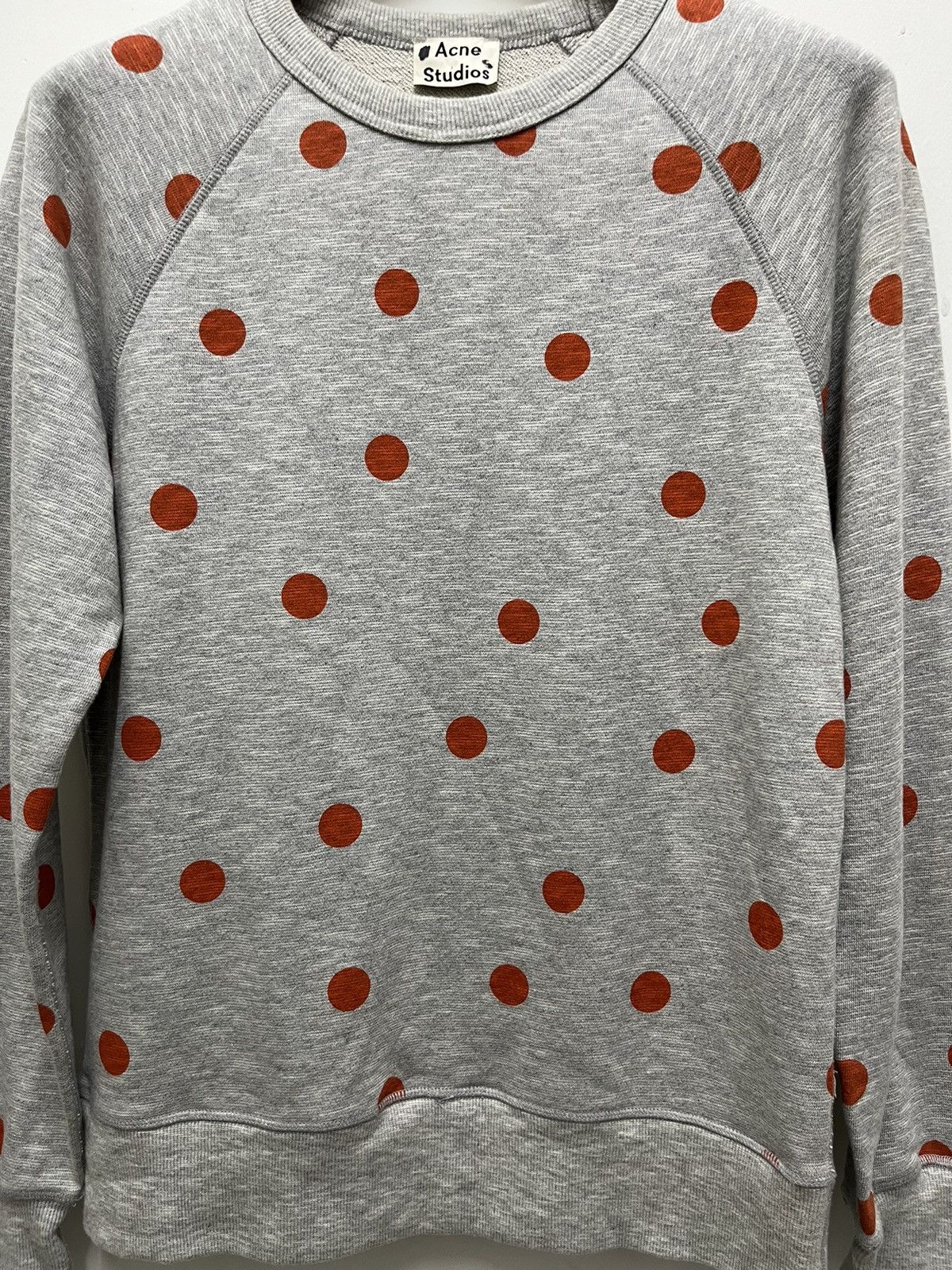 Acne Studios Acne Studios Polkadot Pullover Sweatshirt Gray M Size US M / EU 48-50 / 2 - 3 Thumbnail