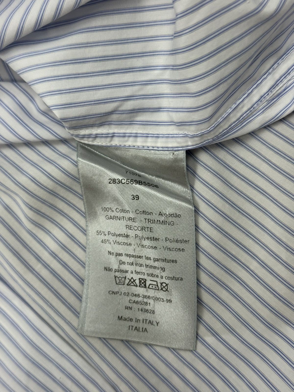 Dior Dior Homme X Travis Scott Striped Shirt Dior Logo Size Size US M / EU 48-50 / 2 - 8 Thumbnail