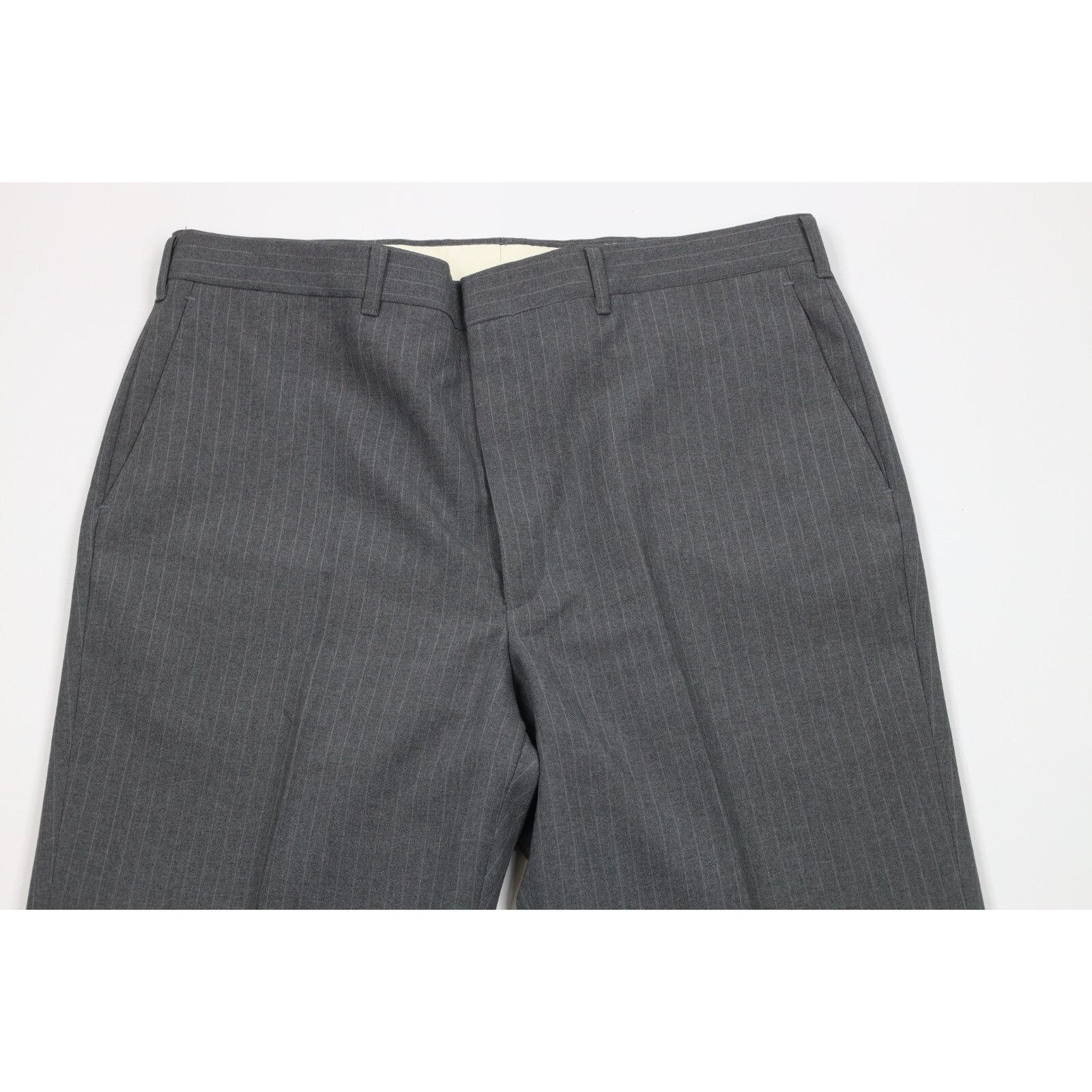 Vintage Vintage 70s Streetwear 2 Piece Pinstriped Suit Wedding Size 42L - 11 Thumbnail