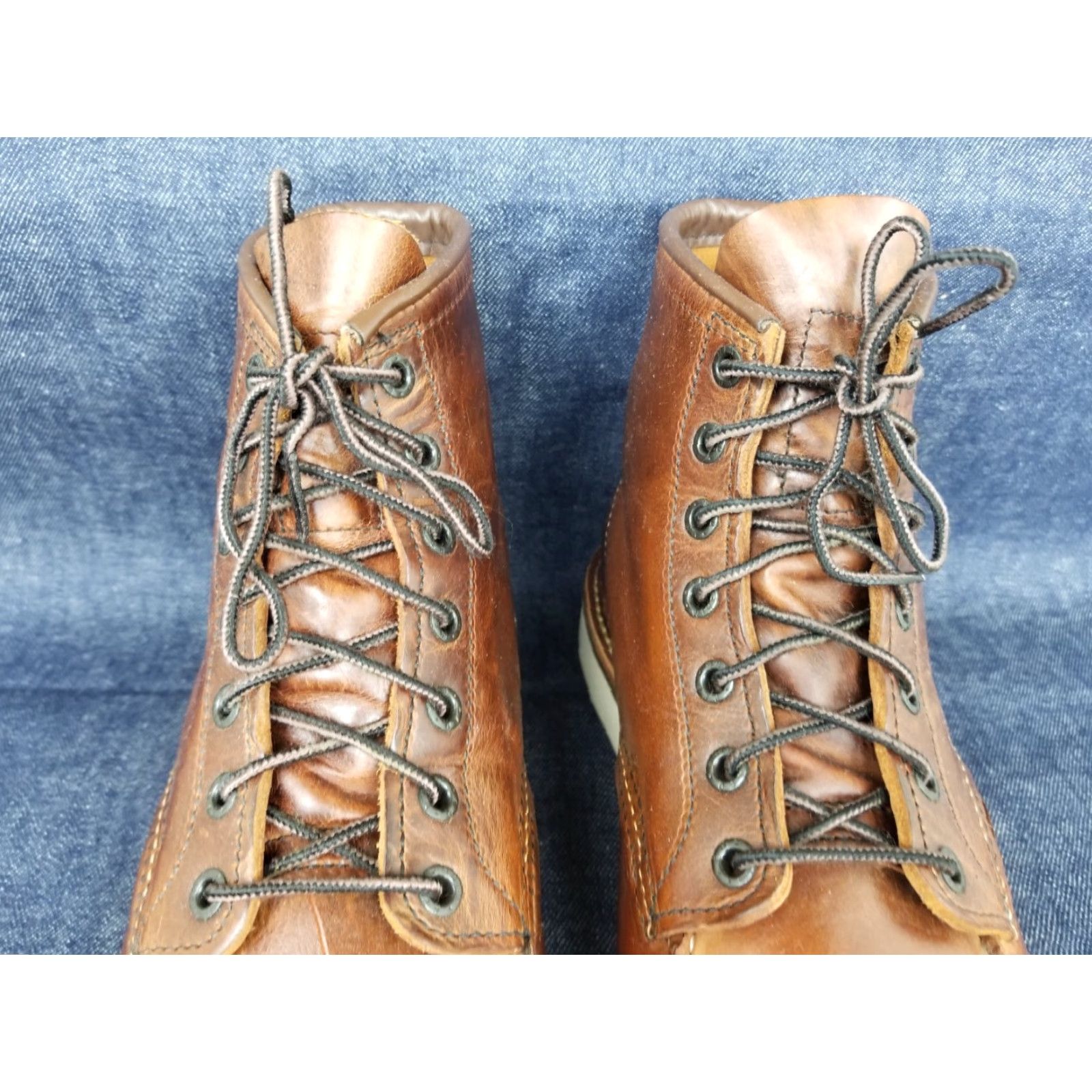 Vintage VINTAGE Red Wing Shoes 1907 Heritage Brown Leather Cream Sole Work Boots SZ 9.5 D Mens Boots Brown Leather 1907 Heritage 1907 Boots Size US 10 / EU 43 - 3 Thumbnail