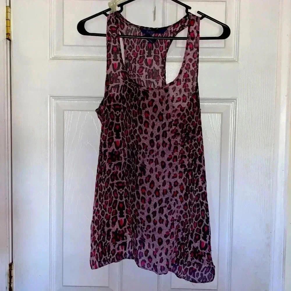 Designer Miley Cyrus Women's Leopard Print Tank Top Size M / US 6-8 / IT 42-44 - 2 Thumbnail