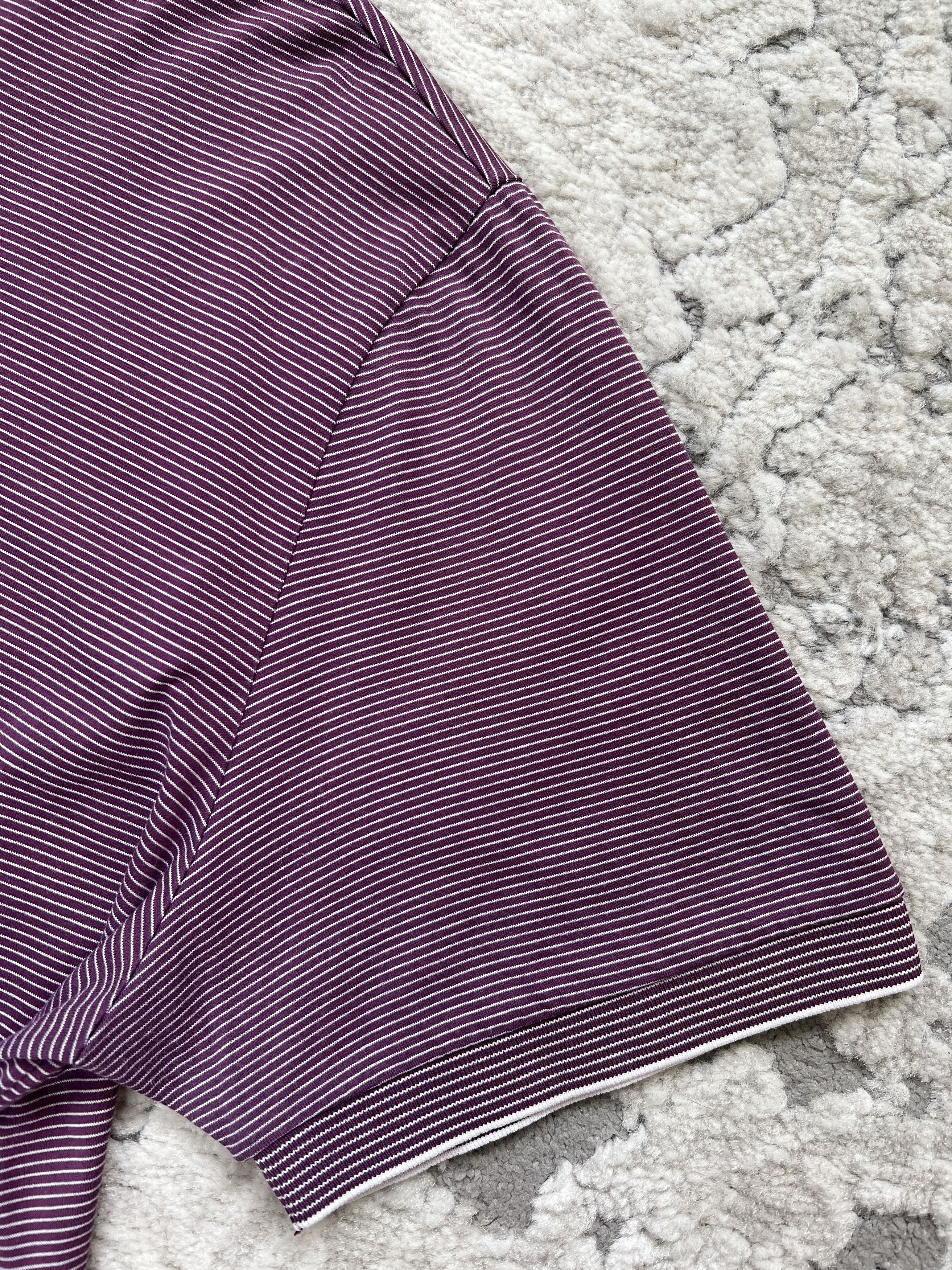 Hugo Boss Hugo Boss Purple Micro-Striped Polo Shirt – Size L Size US L / EU 52-54 / 3 - 3 Thumbnail