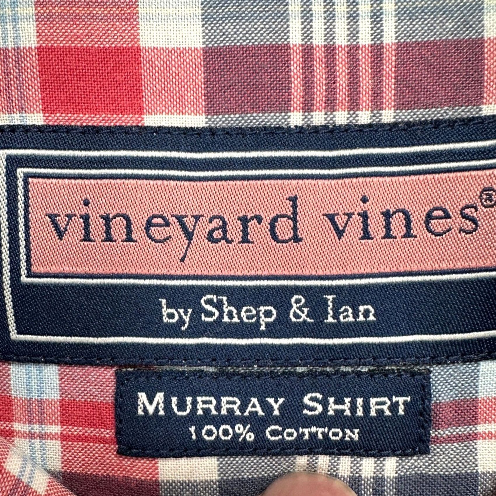 Vineyard Vines Vineyard Vines Murray Shirt Mens Small Button-Down Madras Plaid Blue Red Cotton Long Sleeve Regular Fit Adults Casual 90s? Size US S / EU 44-46 / 1 - 5 Thumbnail