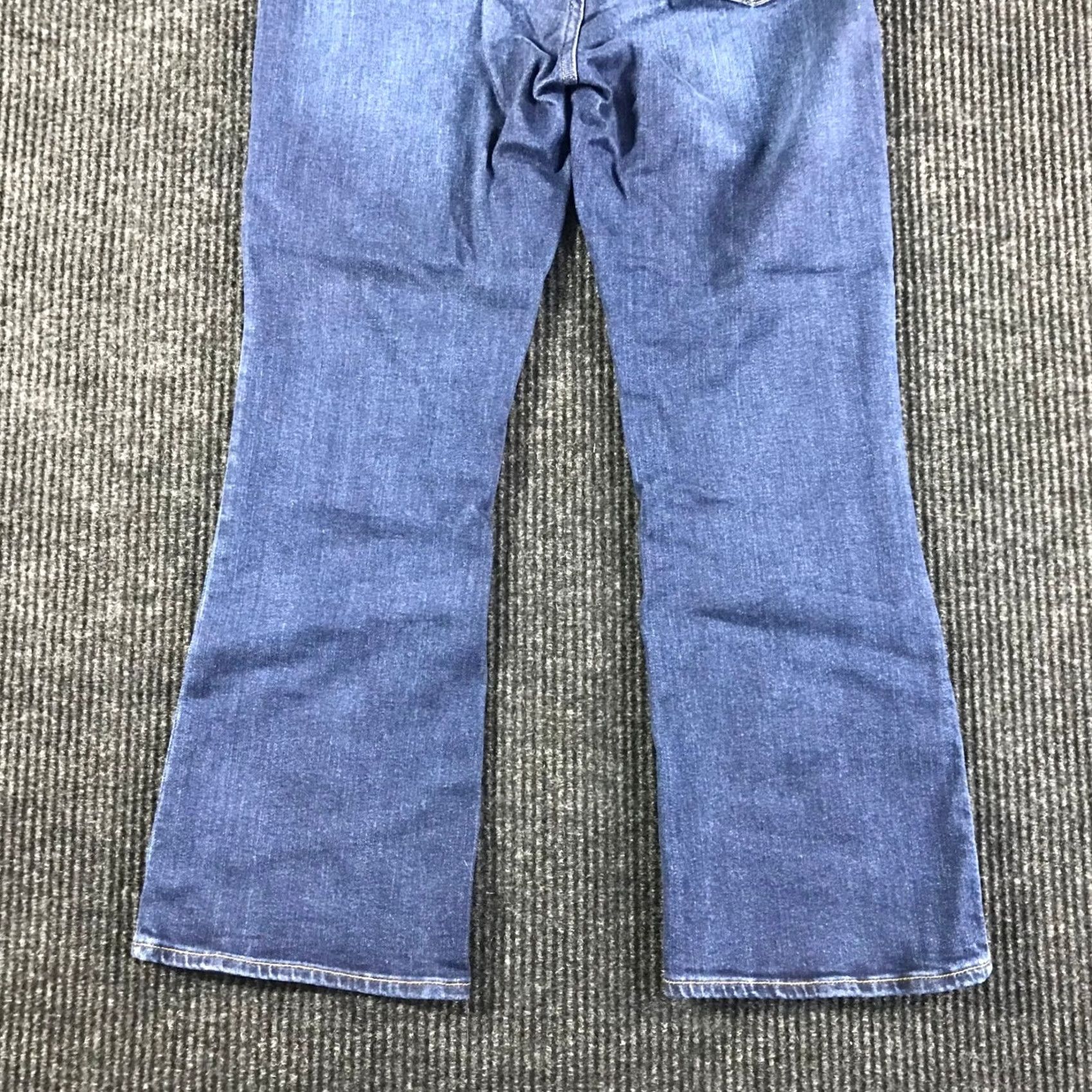 Quince Quince Women High Rise Flare Jeans Dark Wash Blue Organic Cotton Stretch Size 28 Jeans Size 28" / US 6 / IT 42 - 6 Thumbnail