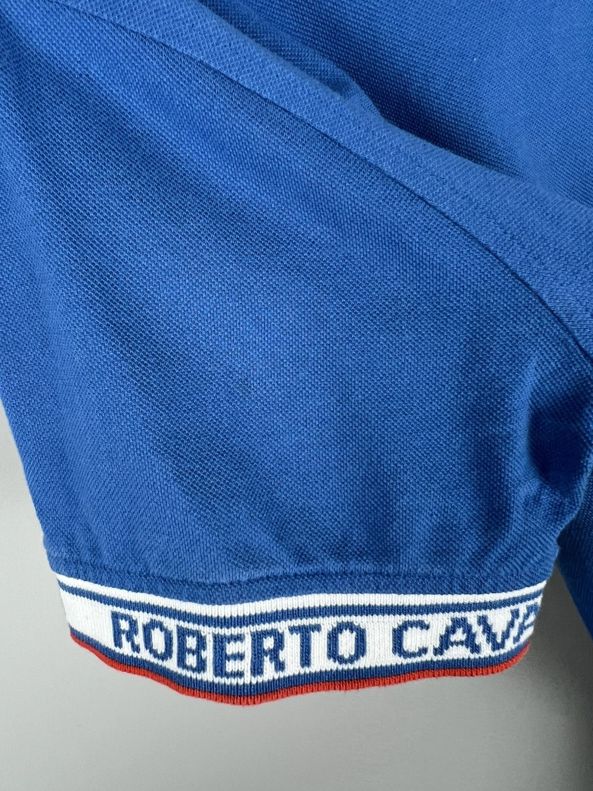 Designer × Roberto Cavalli Roberto Cavalli Blue Polo Shirt sleeve logos Size US L / EU 52-54 / 3 - 9 Thumbnail