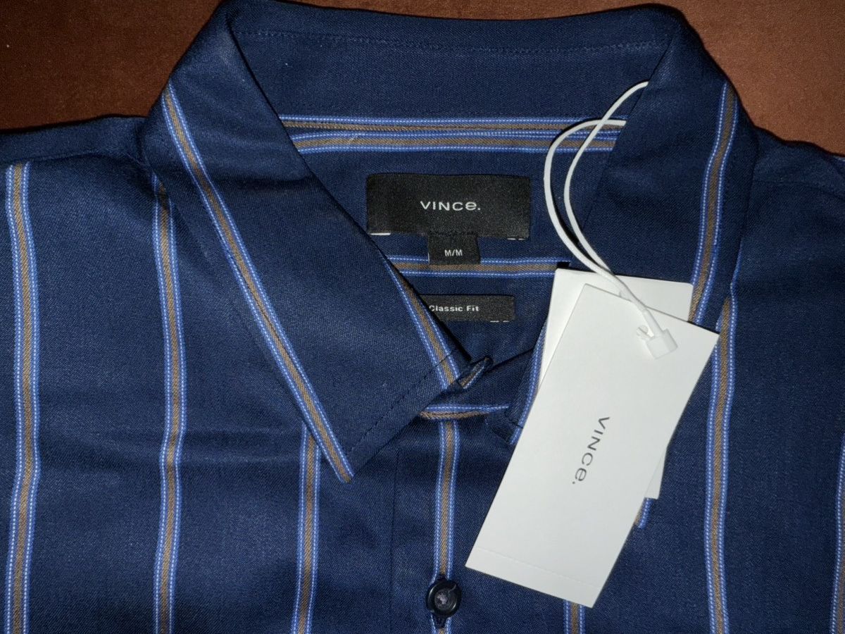 Vince Vince Pacifica Stripe Short Sleeve Shirt Size US M / EU 48-50 / 2 - 3 Thumbnail