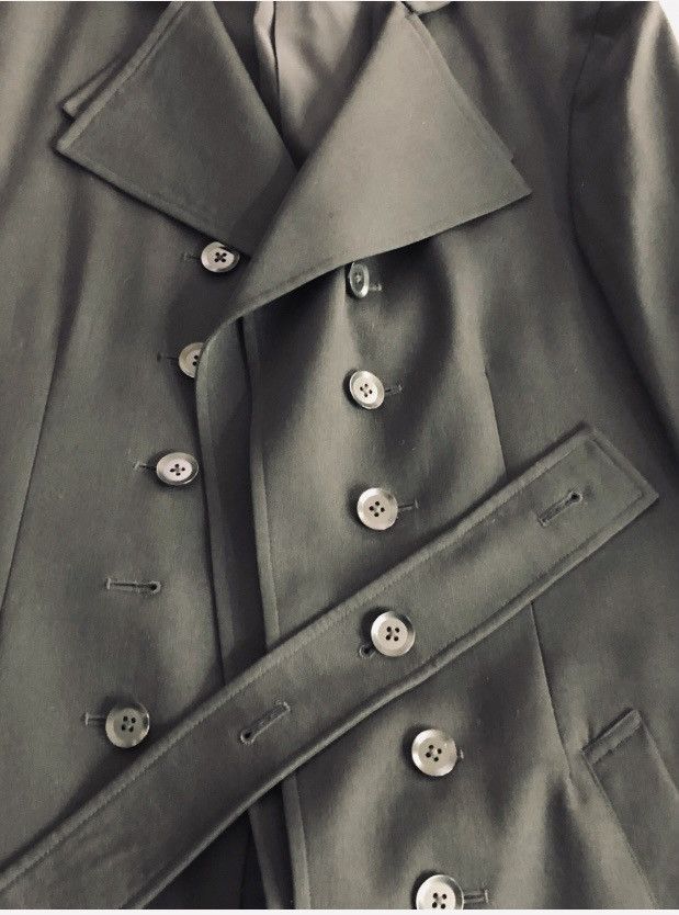 Yohji Yamamoto Yohji Yamamoto 🇯🇵 Pour Homme Nero Wool Dual Drape Coat 2 NWT Size US M / EU 48-50 / 2 - 14 Thumbnail