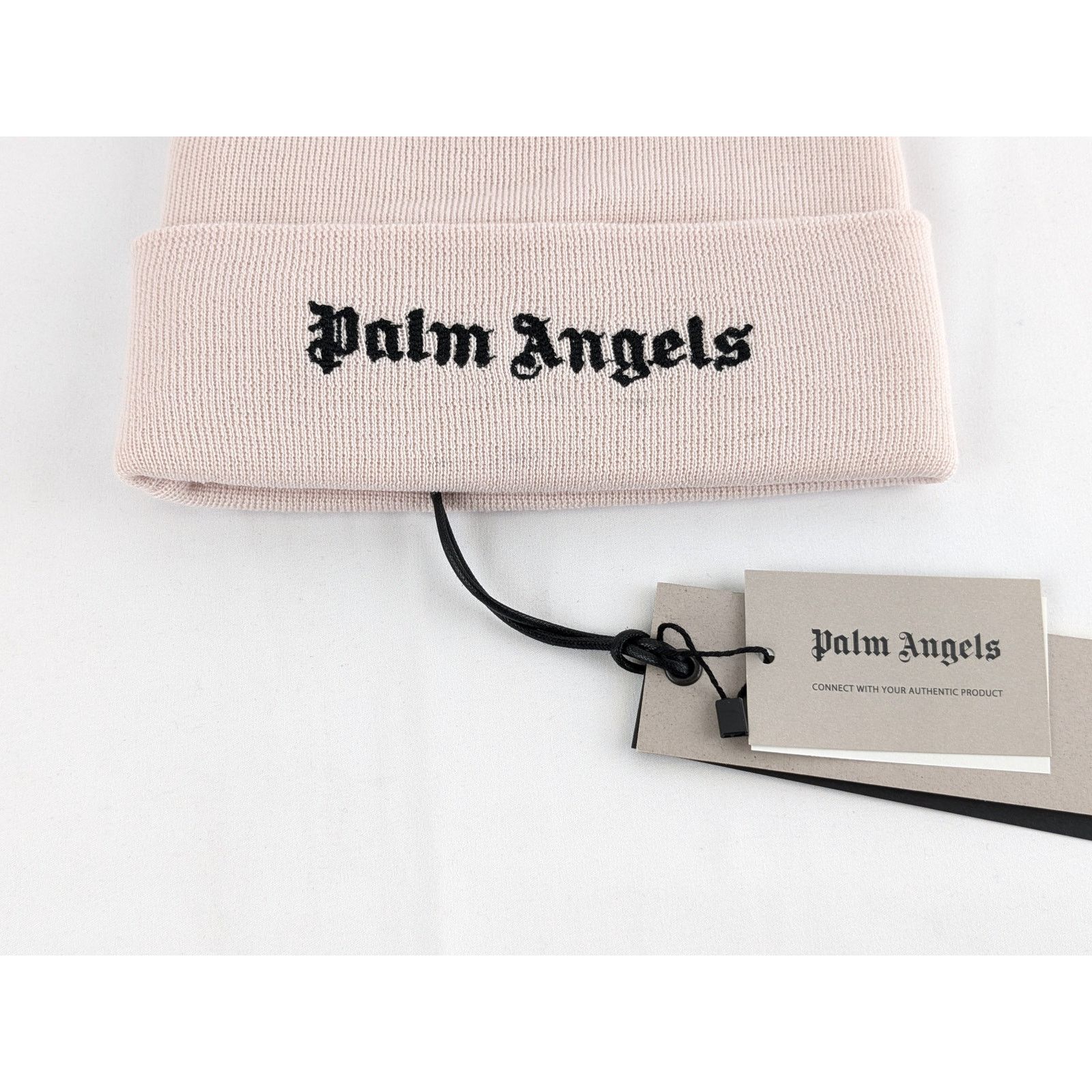 Palm Angels o1rshd1 Size: OS / Classic Logo Beanie in Butter Black Size ONE SIZE - 4 Thumbnail