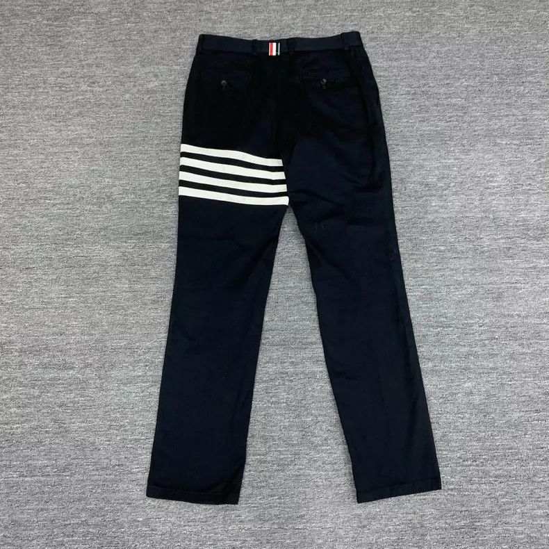 Thom Browne Thom browne Size1 Four-striped dark blue trousers Size US 29 - 2 Thumbnail