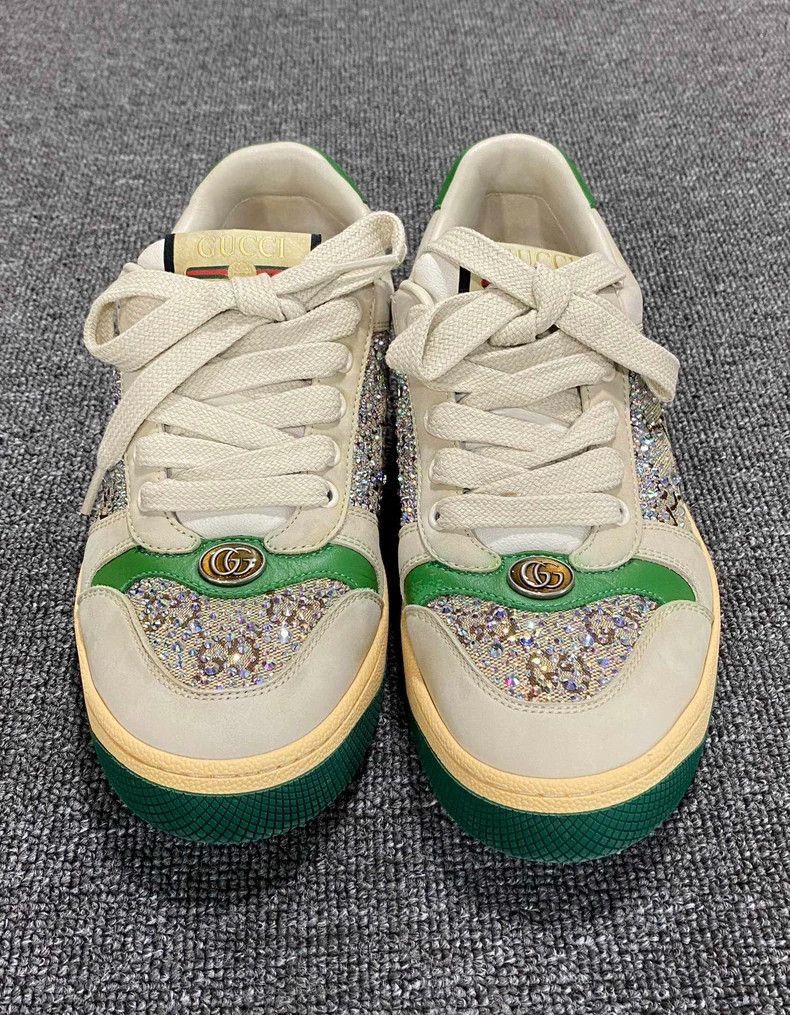 Gucci GUCCI Diamante Decorated Sneakers for Women-2505 Size US 7 / IT 37 - 4 Thumbnail