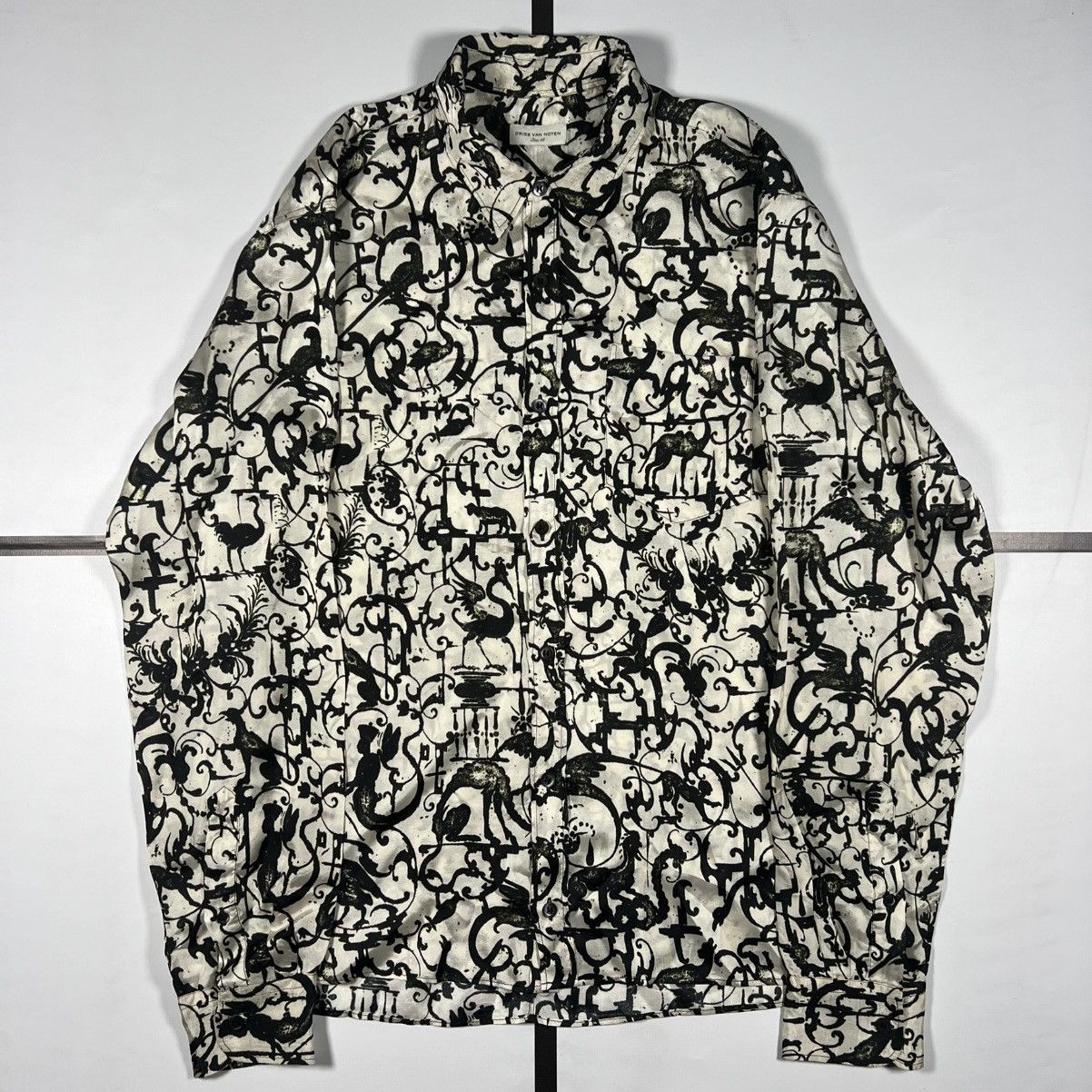 Dries Van Noten |[ SS17 Dries Van Noten Printed Viscose Button Up Shirt ]| Size US M / EU 48-50 / 2 - 2 Thumbnail