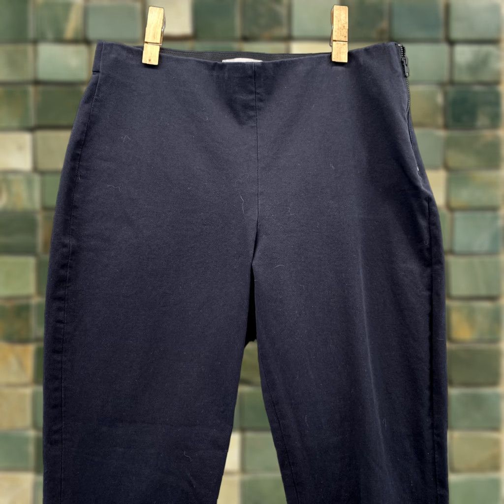 Everlane Everlane Pants Women Adult 8 Black Ankle Mid Rise Stretch Side Zip Size 30" / US 8 / IT 44 - 1 Thumbnail