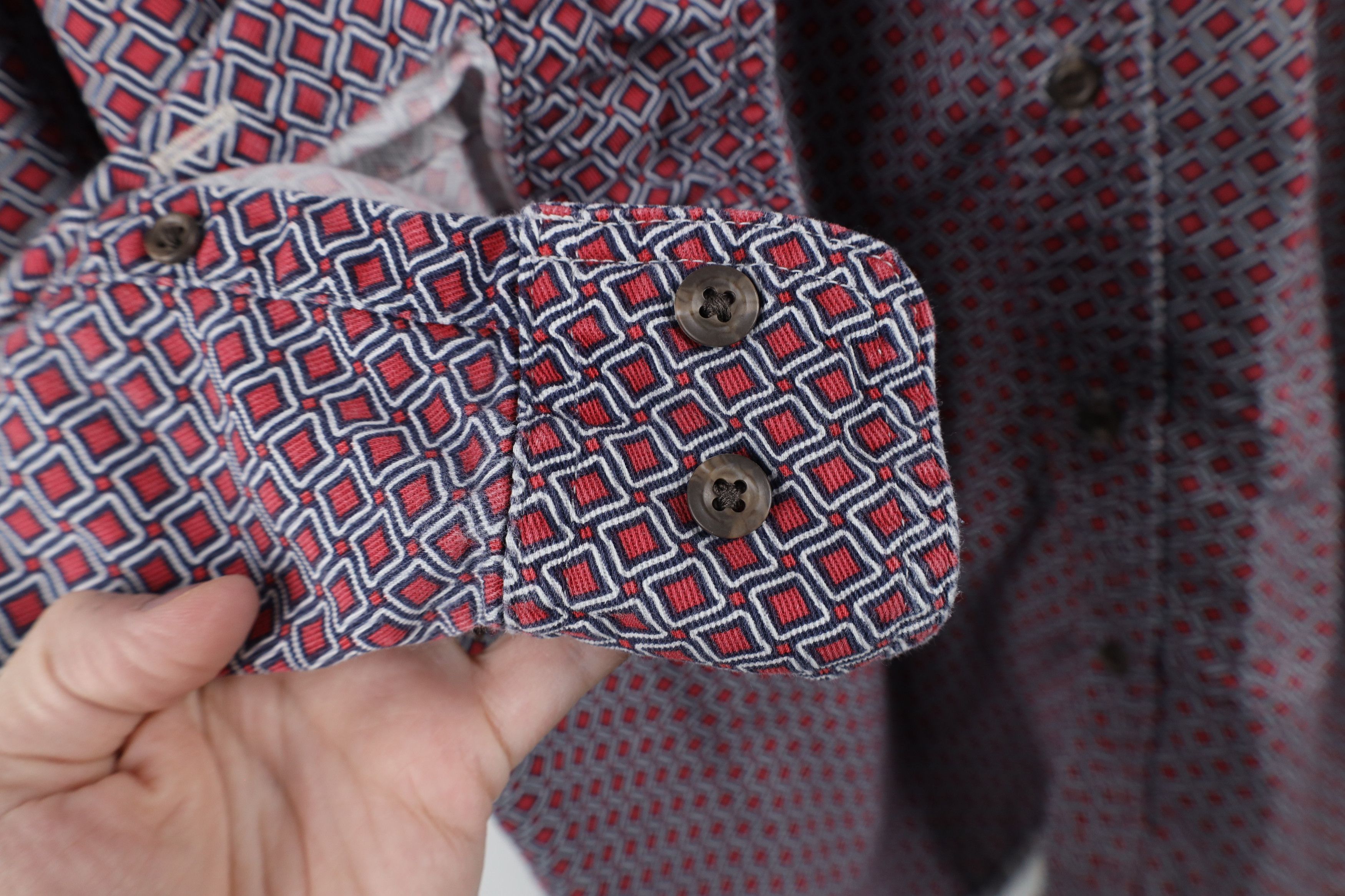 Ariat × Vintage Ariat FR Fire Flame Resistant Geometric Button Shirt Red Size US XXL / EU 58 / 5 - 8 Thumbnail