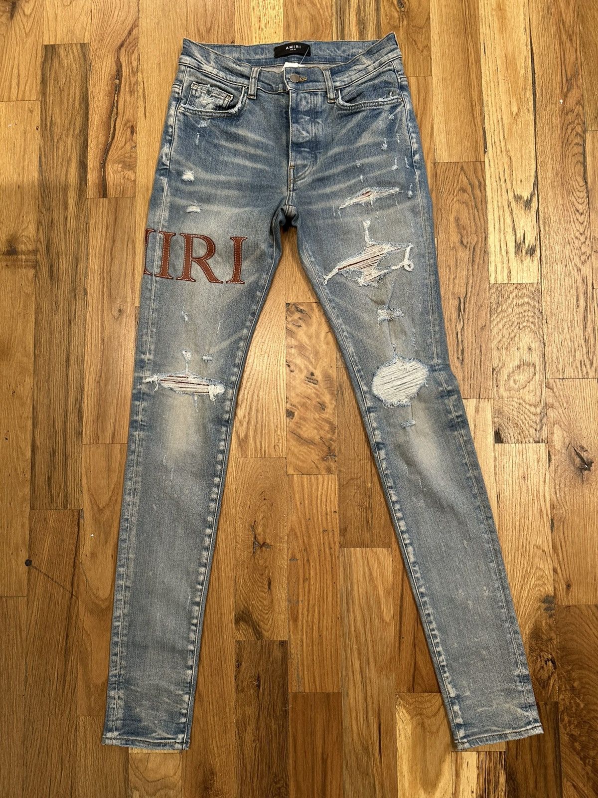 Amiri Jeans Black White Stripe 29