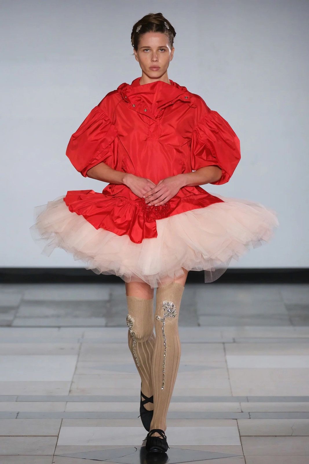 Simone Rocha SS25 Simone Rocha Satin Ballerina Grip Ballet Flats Size US 10 / EU 43 - 1 Thumbnail