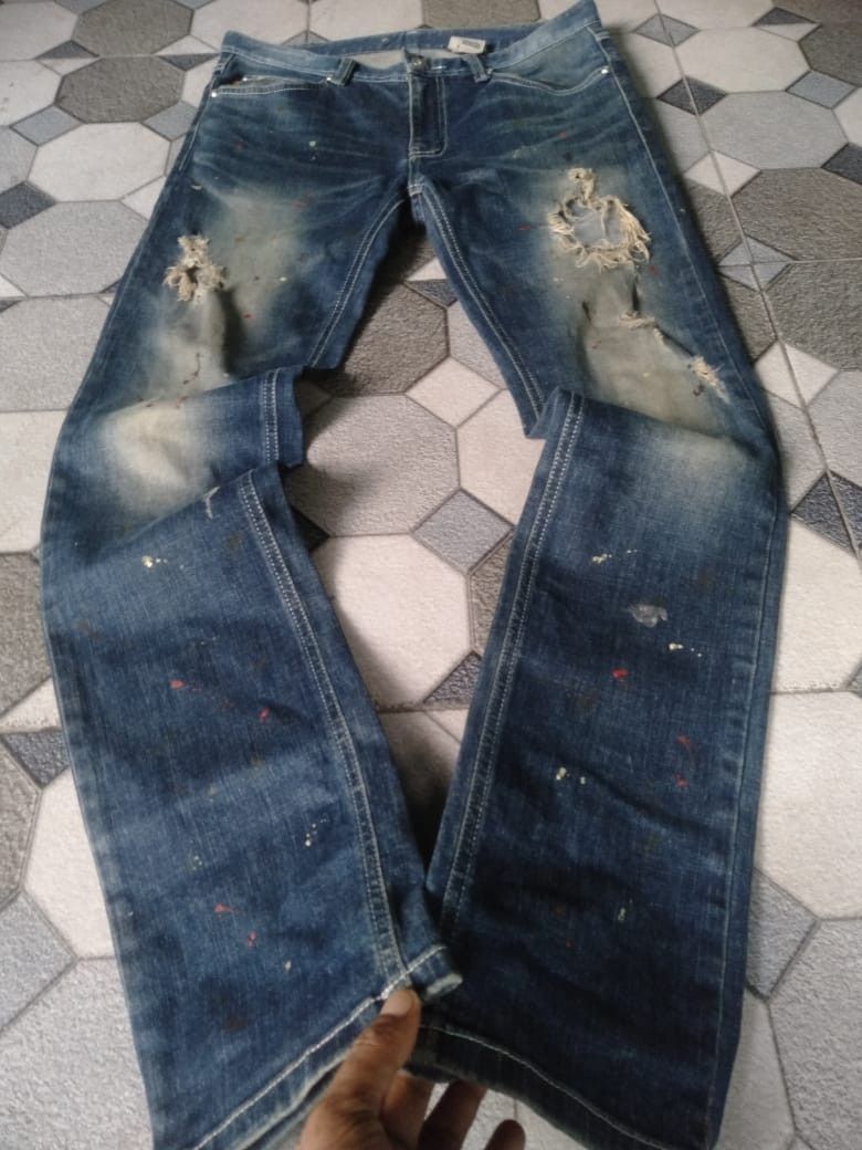 Japanese Brand The Stori Denim Jeans Distrassed Size US 31 - 4 Thumbnail