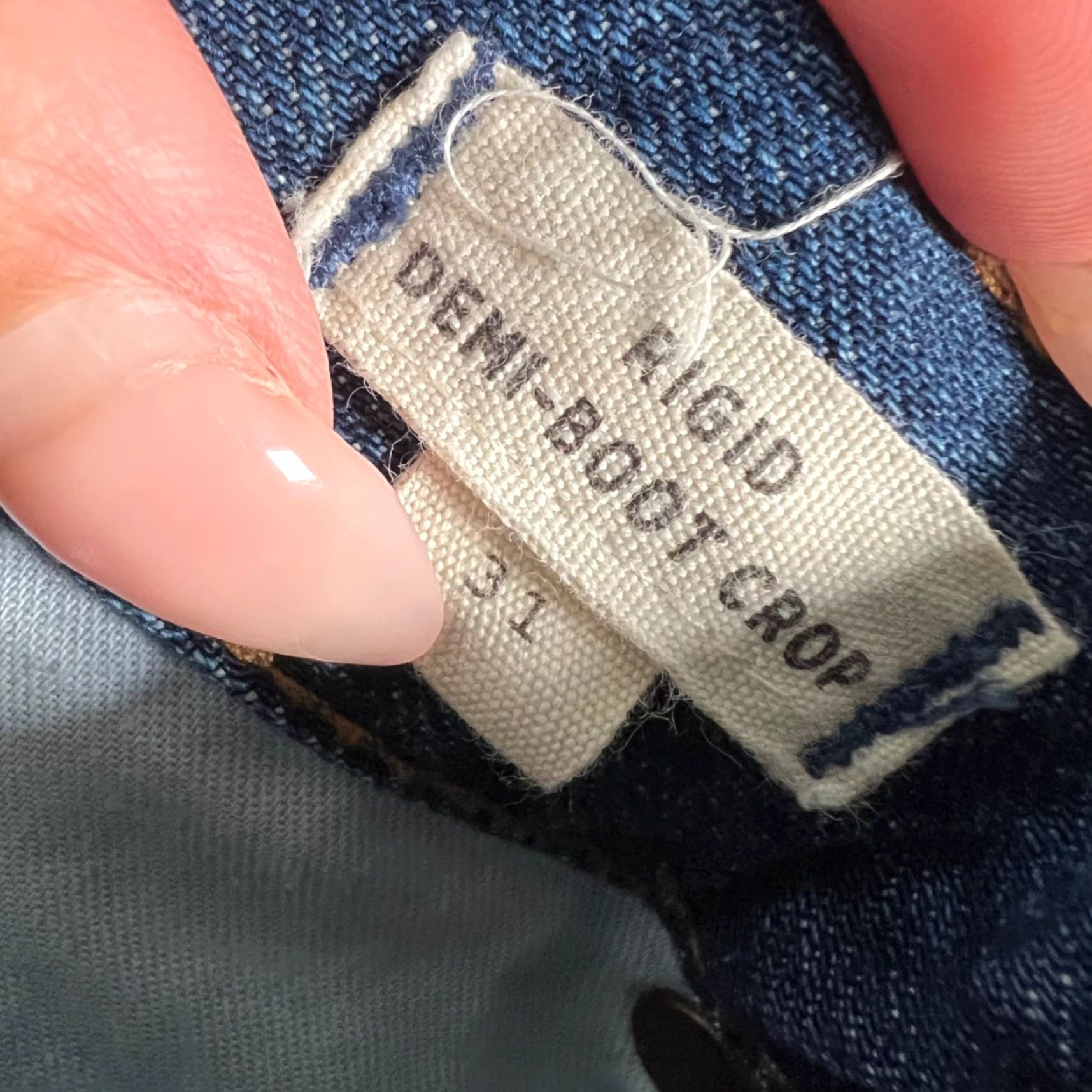 Madewell Madewell Jeans Cropped Denim 31 High-Rise Rigid Demi-Boot Distressed Blue Womens Jeans Size 24" / US 00 / IT 34 - 4 Thumbnail