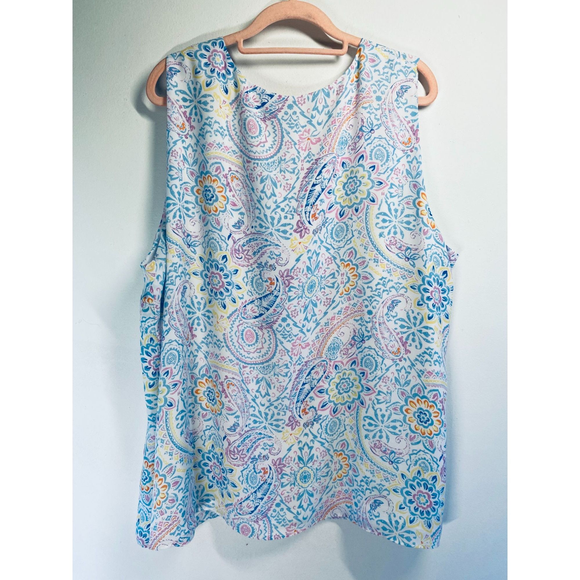 Other Cato Womens Plus Size Floral Paisley Sleeveless Blouse 22/24 Size XXL / US 16-18 / IT 52-54 - 7 Thumbnail