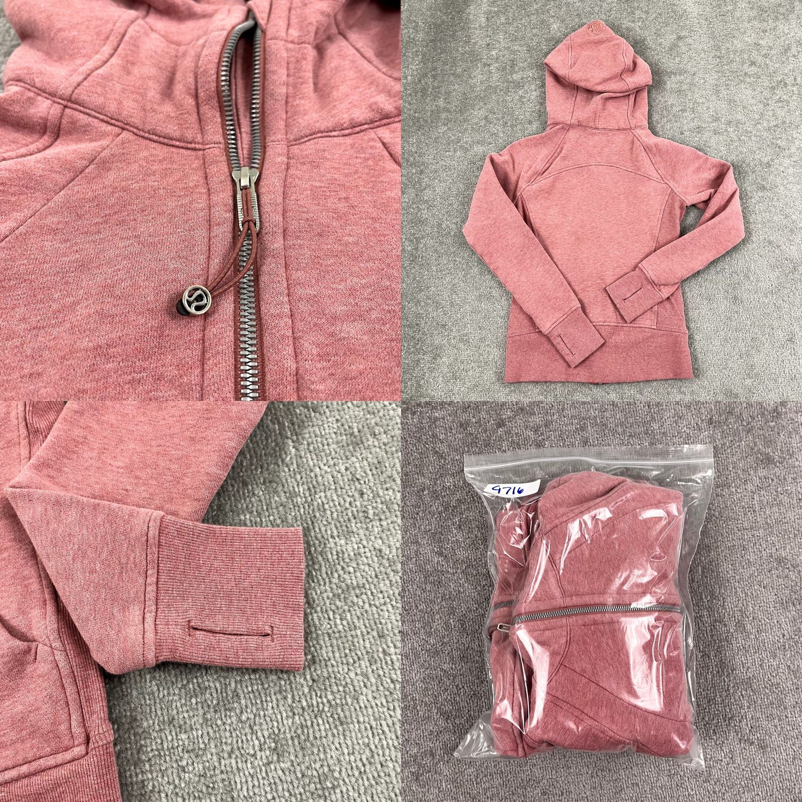 Lululemon LULULEMON Scuba Hoodie Women's Size 4 Pink Fleece Zip Hooded Casual Gym & Training Size S / US 4 / IT 40 - 8 Thumbnail