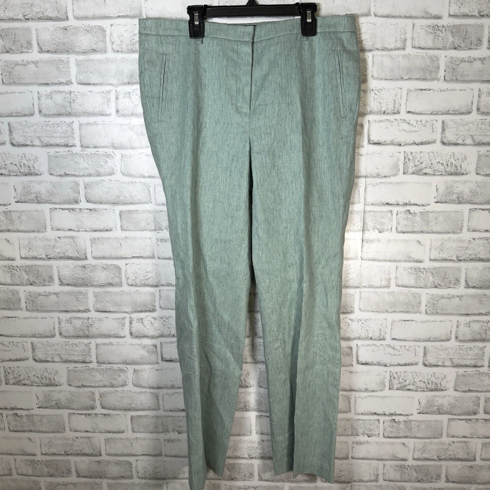 Vintage Worth New York Blue Linen Blend Casual Pants Womens Size 8 Size 30" / US 8 / IT 44 - 2 Thumbnail