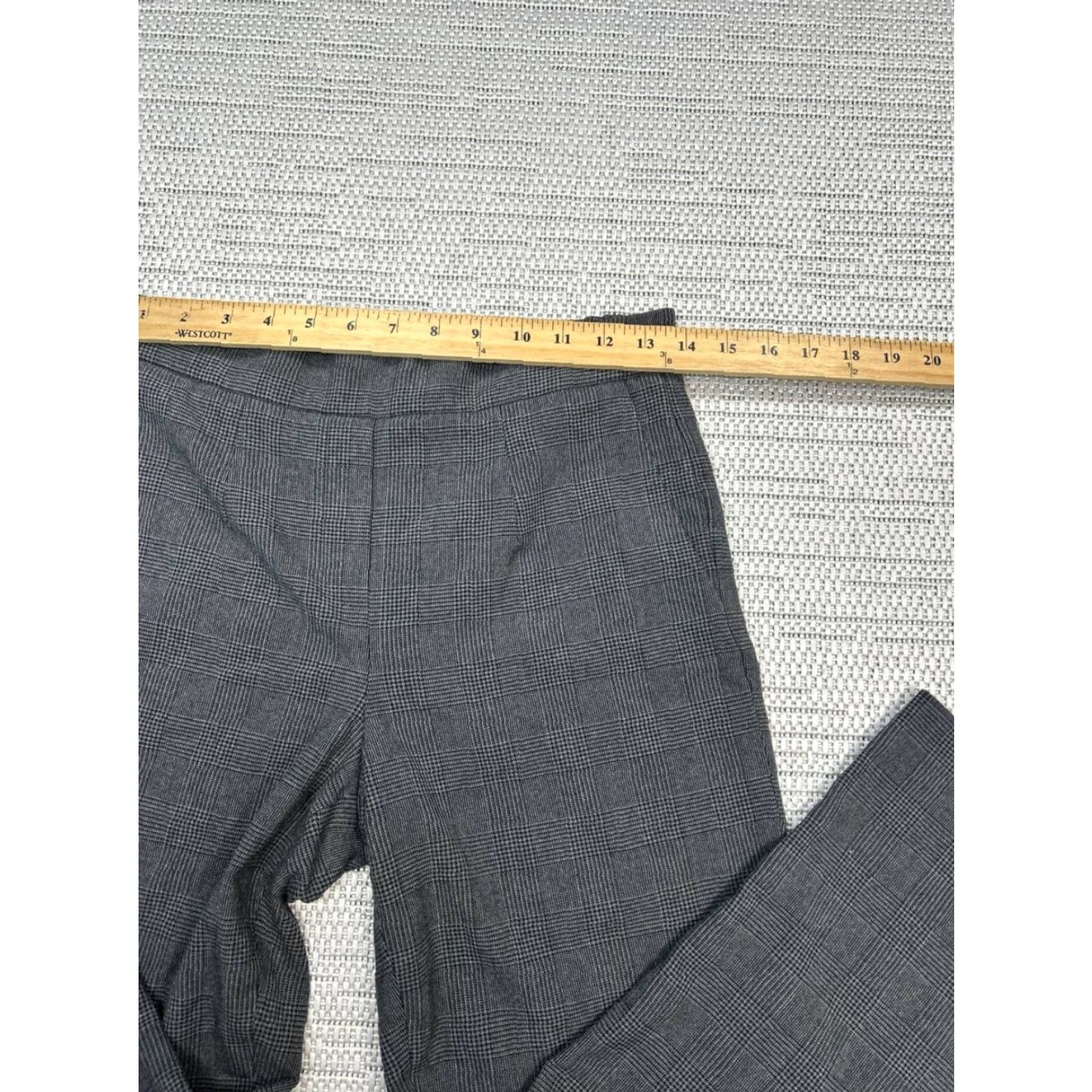 Aritzia Aritzia Babaton Conan Pants Womens 6 Gray Houndstooth Plaid Stretch Cropped Tapered Slim Front Flat Front Modern Casual Dress Pants Womens Size 28" / US 6 / IT 42 - 3 Thumbnail