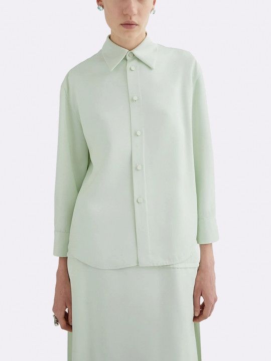 Jil Sander o1loc1c0426 Long Sleeved Shirt in Green Size S / US 4 / IT 40 - 3 Thumbnail