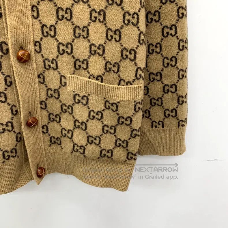 Gucci gucci Brown logo jacquard full-print wool lapel single-bre Size M / US 6-8 / IT 42-44 - 4 Thumbnail