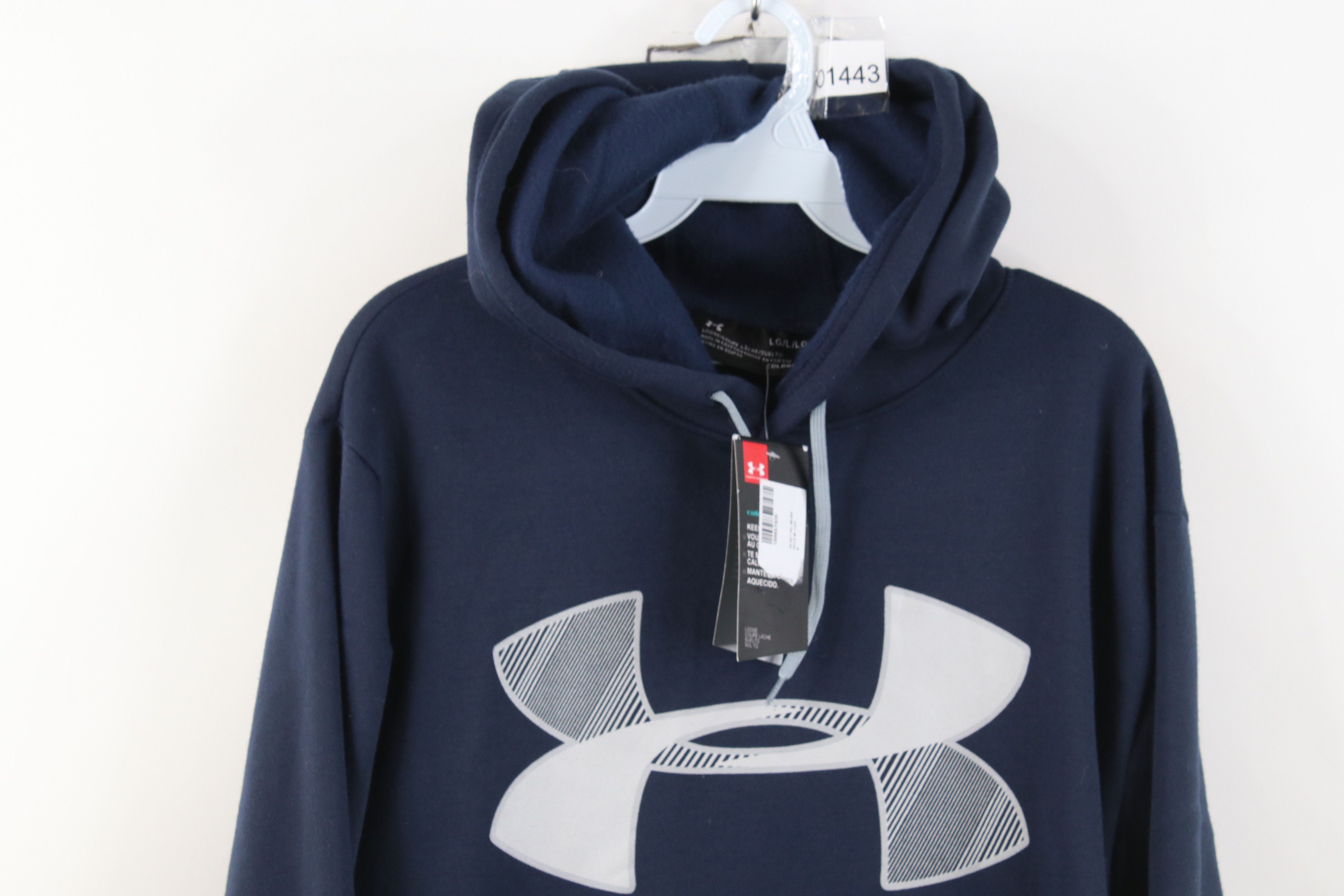 Under Armour New Under Armour Fit Big Logo Hoodie Sweatshirt Navy Blue Size US L / EU 52-54 / 3 - 2 Thumbnail