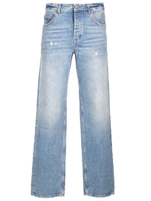 long extreme baggy jeans in lake medium blue denim