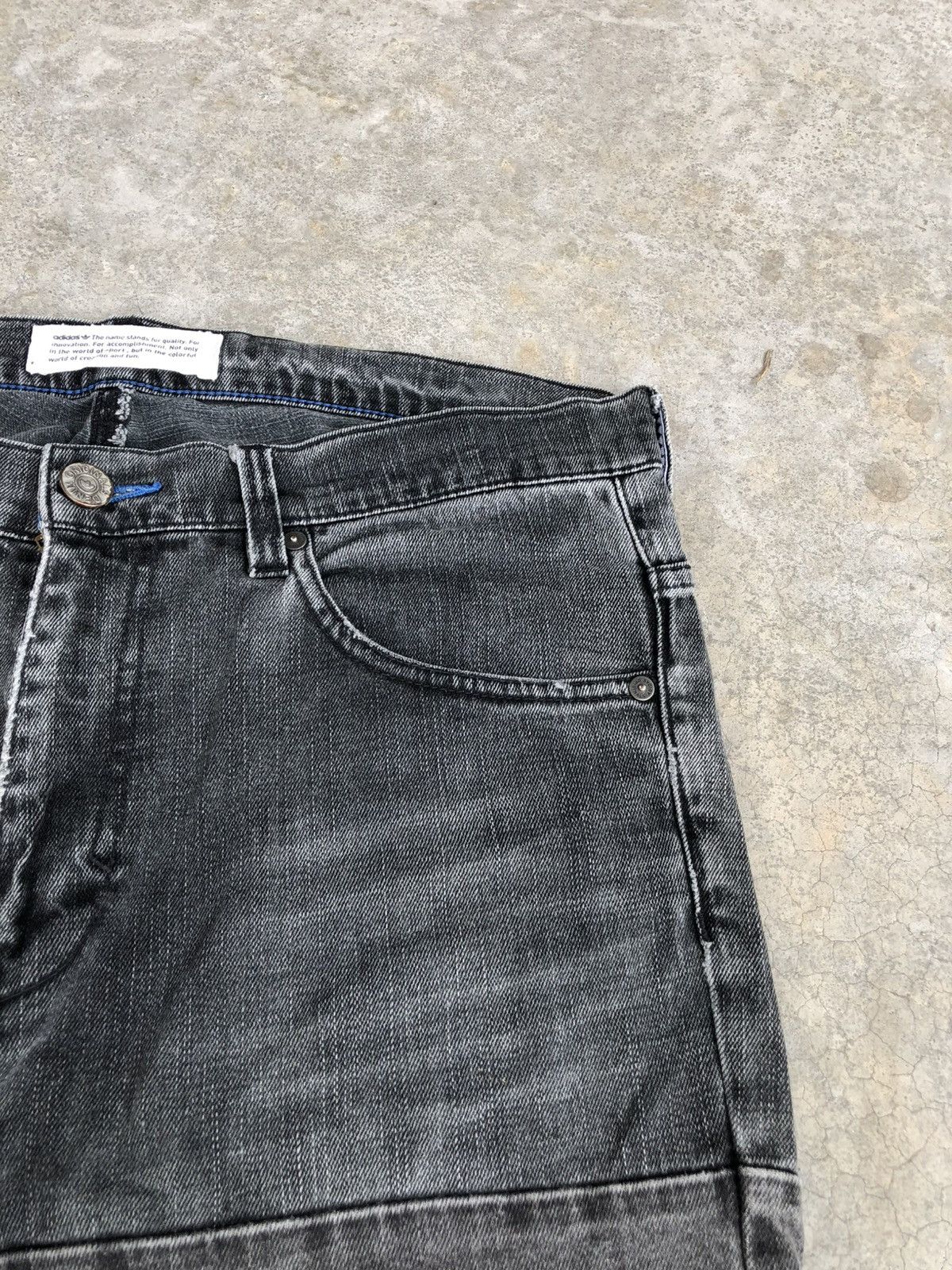 Who Decides War Adidas Distressed Jeans Patchwork Skinny Jeans Size US 34 / EU 50 - 15 Thumbnail